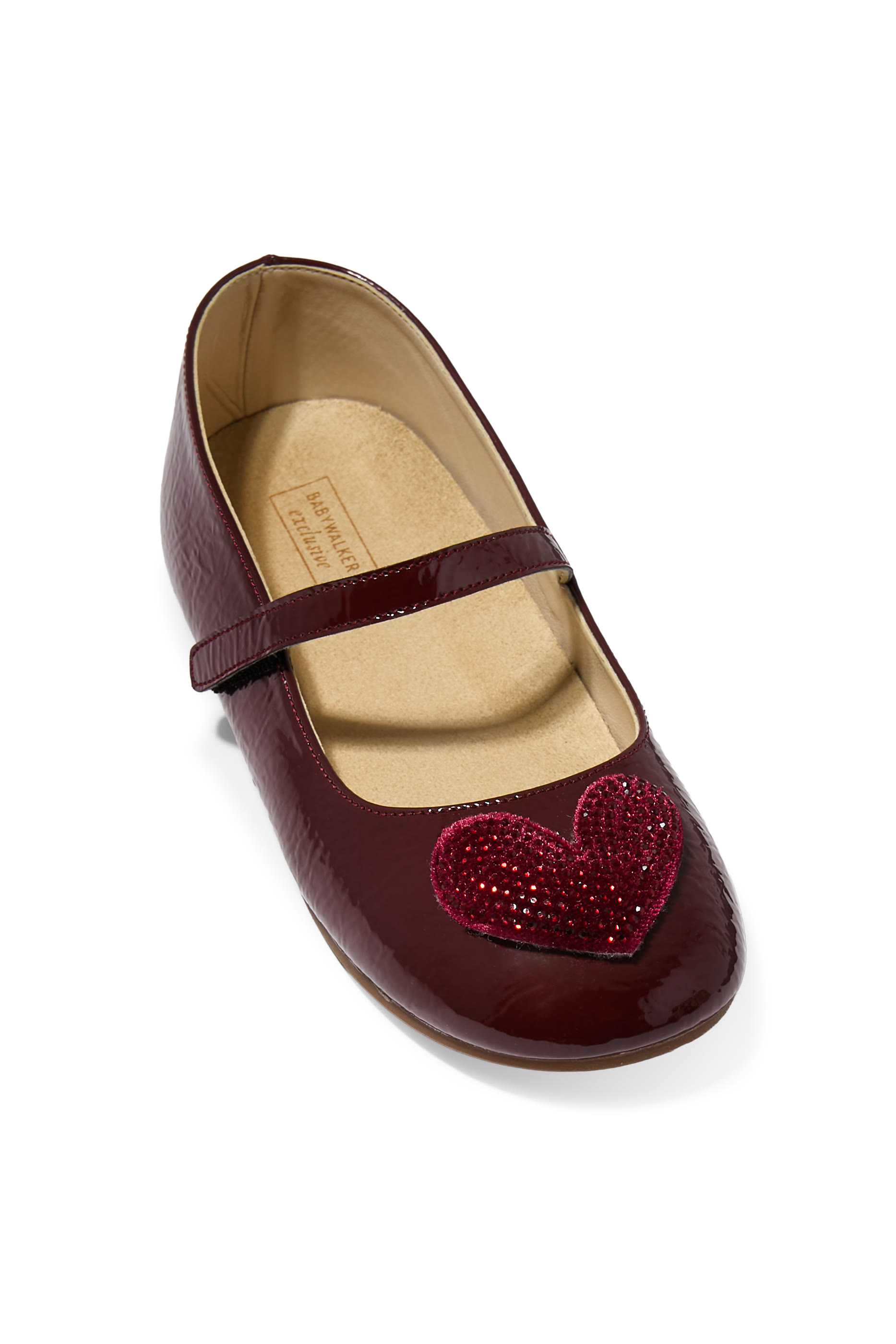 Kids Swarovski Embellished Heart Ballerinas