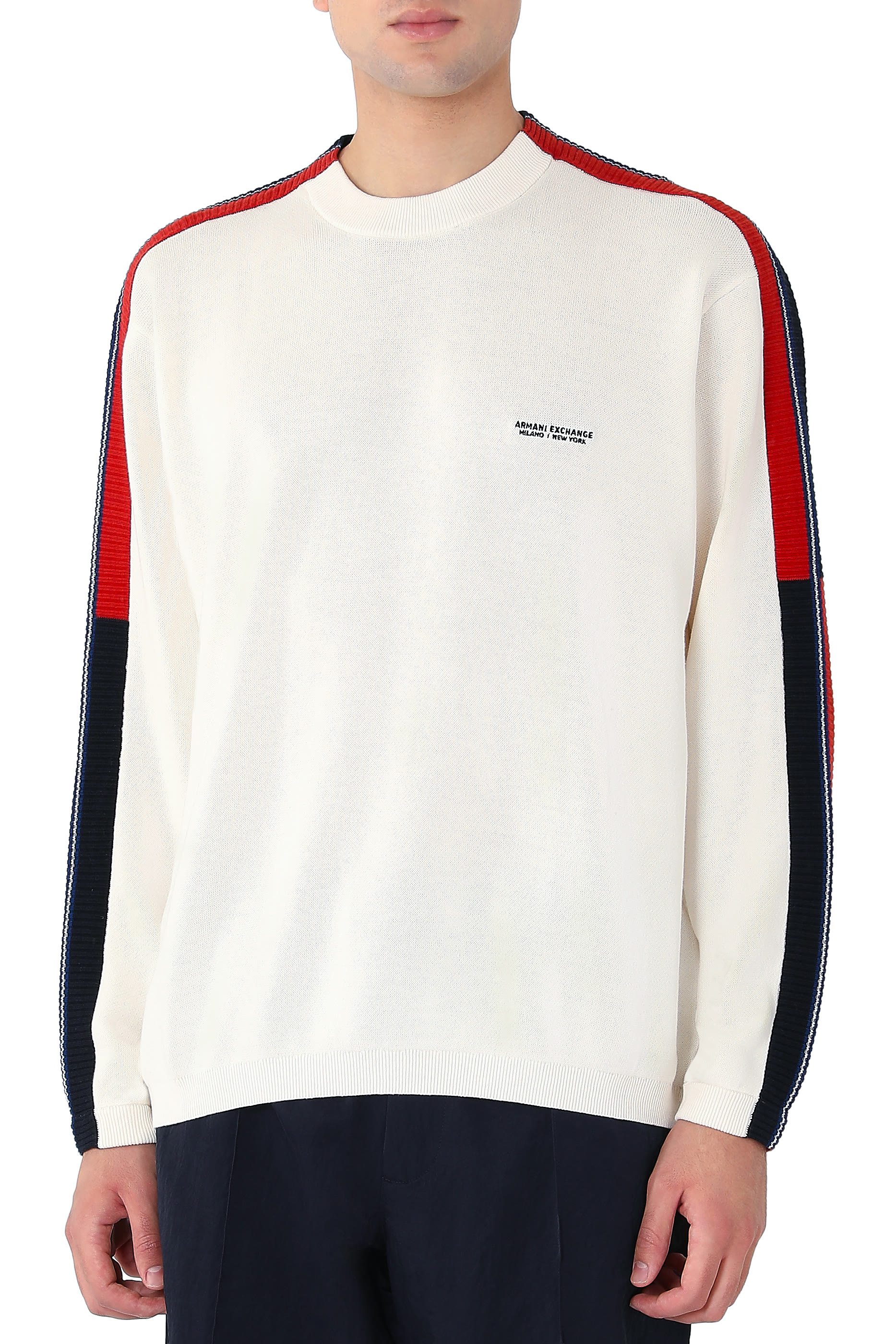 Contrast Line Knit Pullover