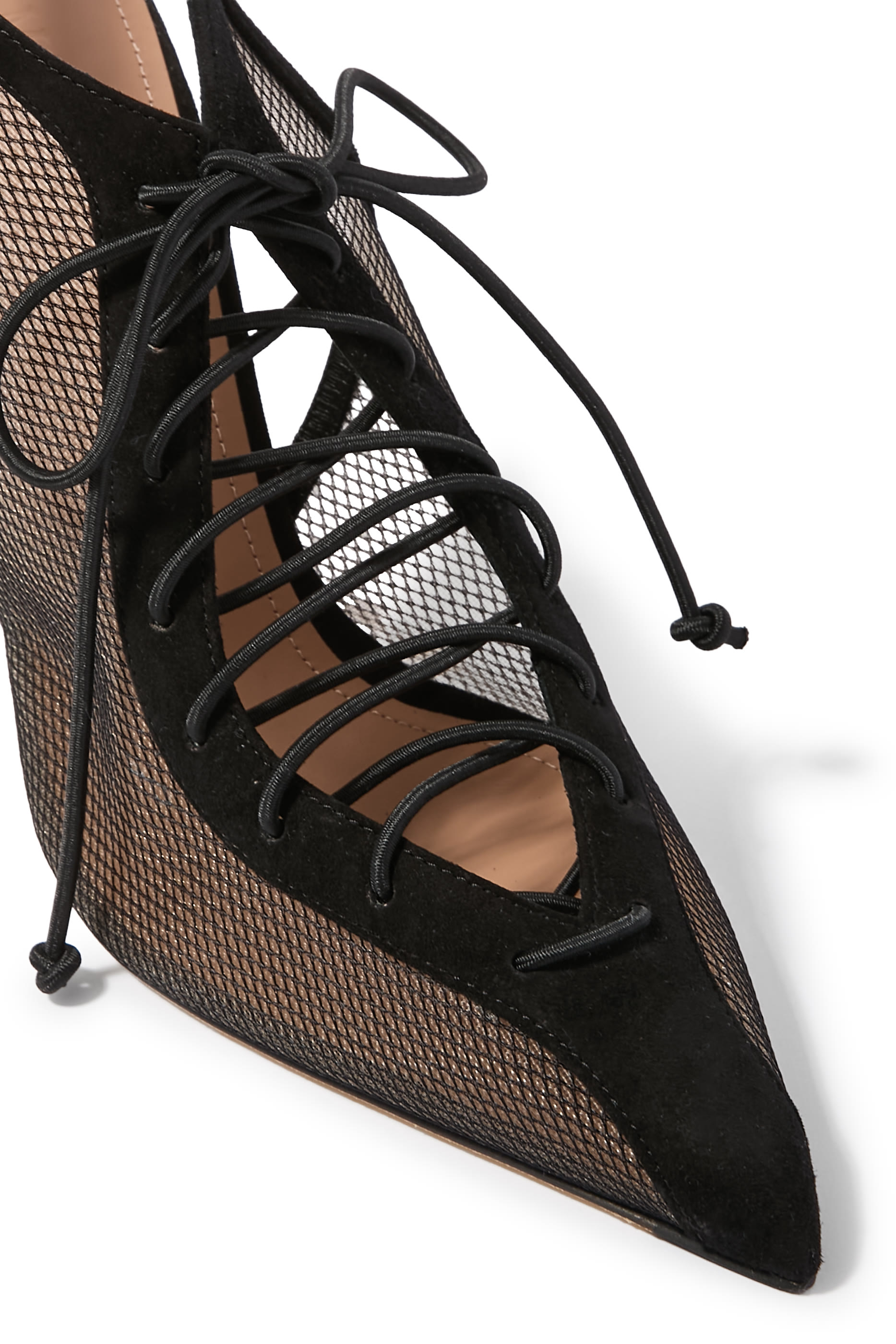 Alia 90 Pumps in Stocking Mesh
