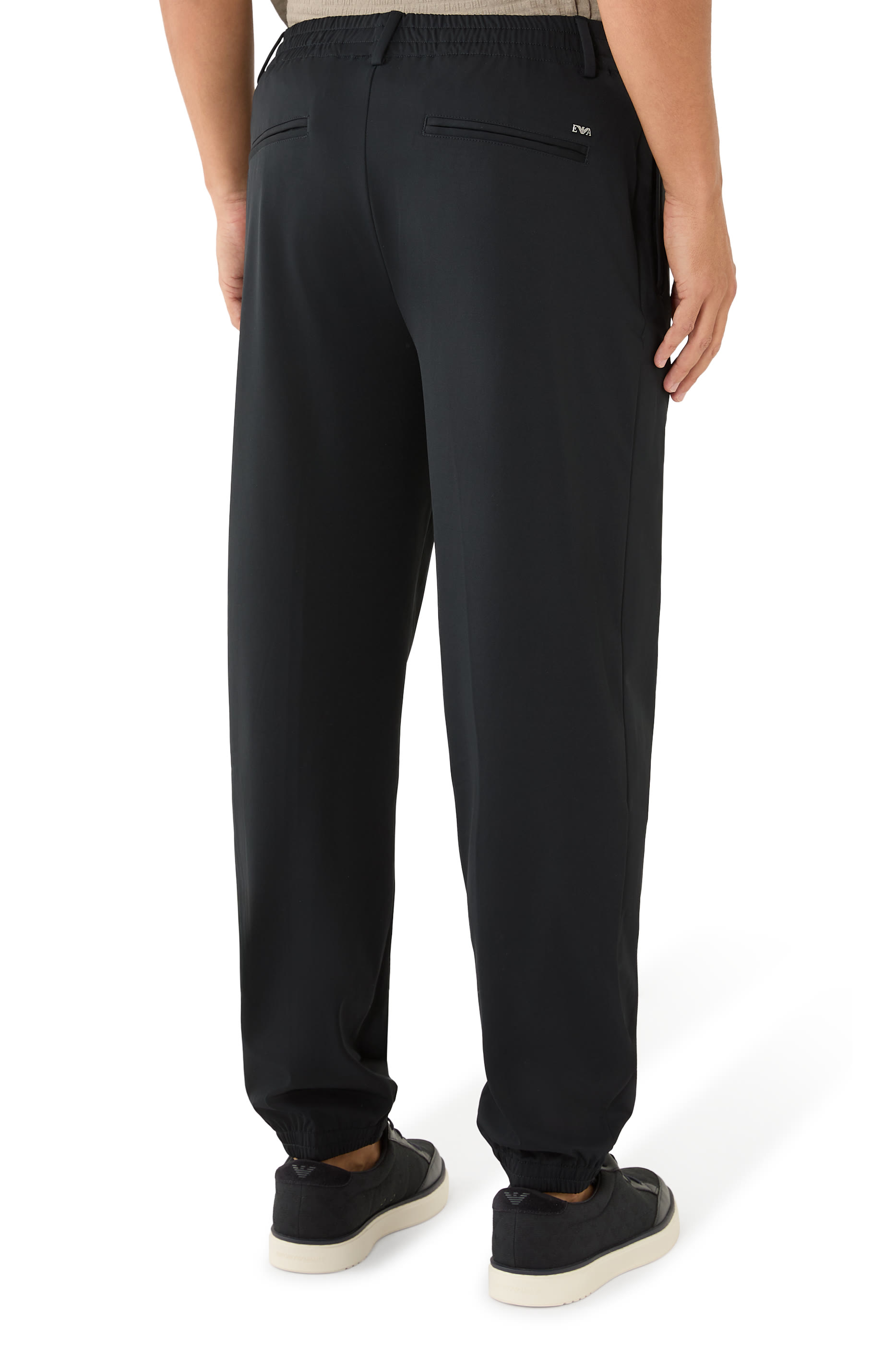 Stretch-Nylon Trousers With Elasticated Hem