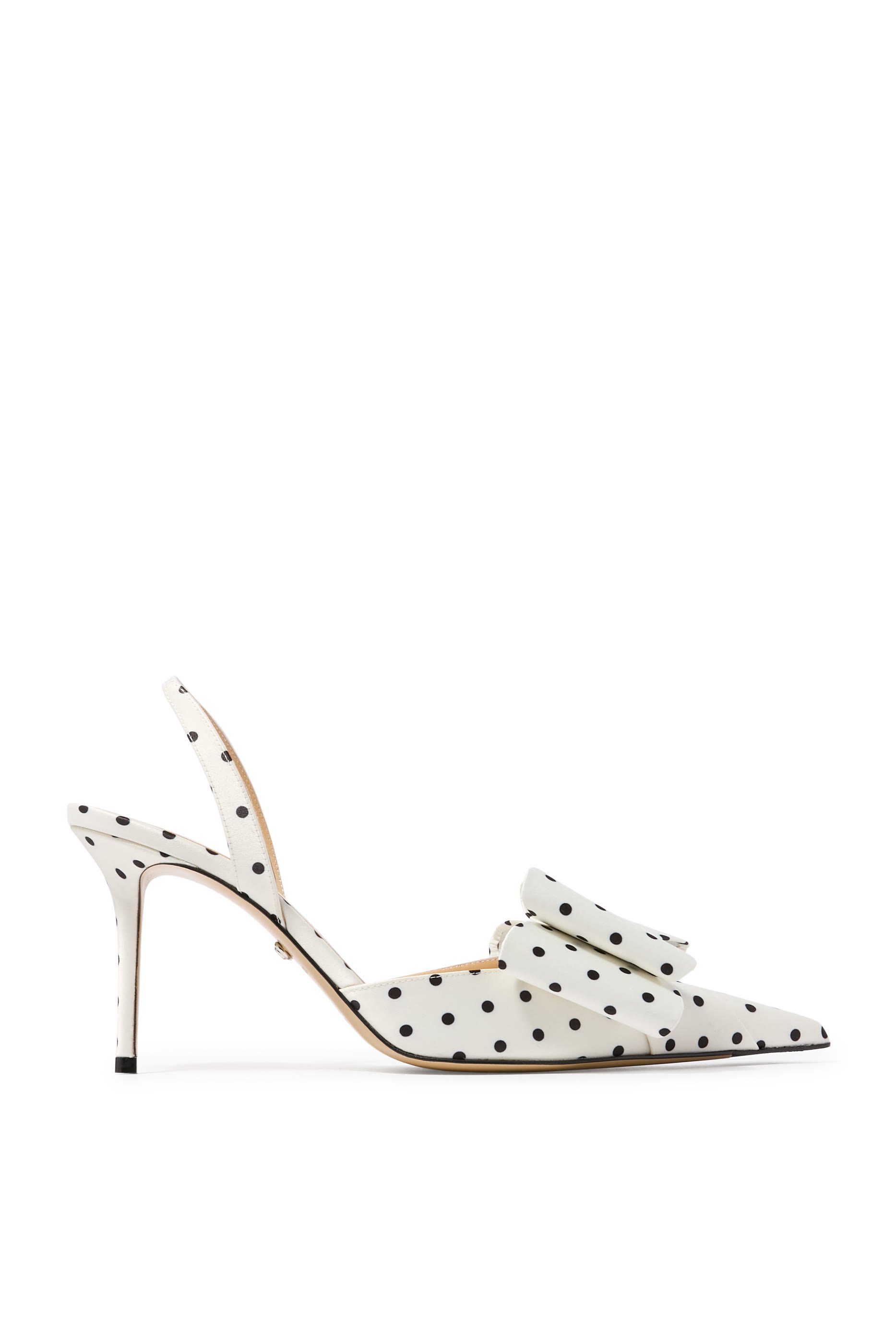 Le Cadeau 85 Polka Dot Slingback Pumps