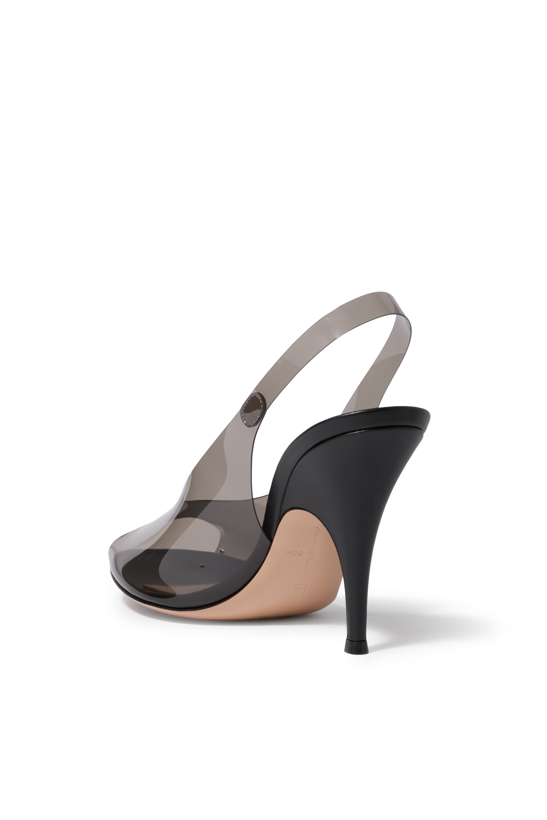 Amelie 95 Slingback Pumps in Plexi and Leather