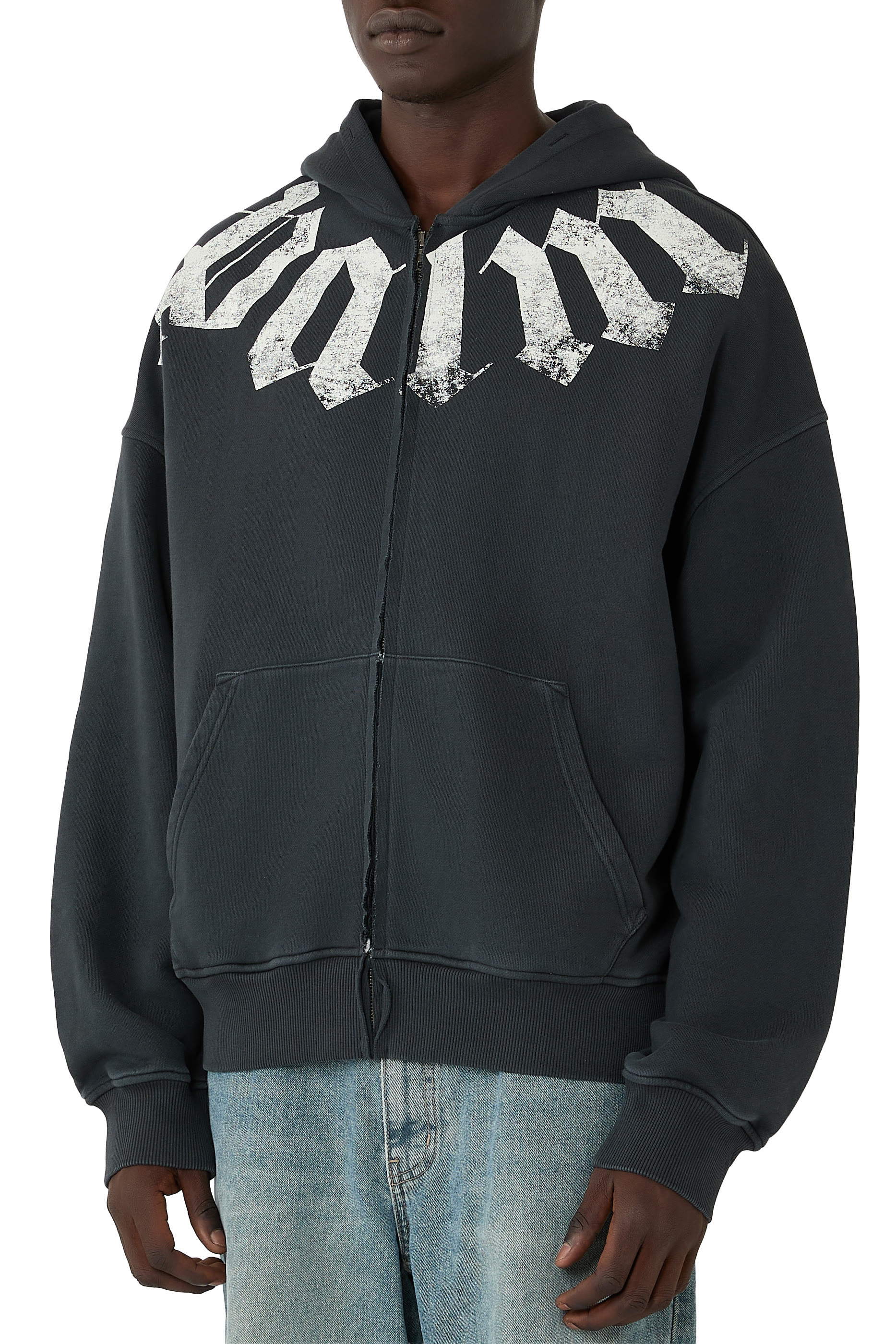 Big Neck Logo Zip Hoodie