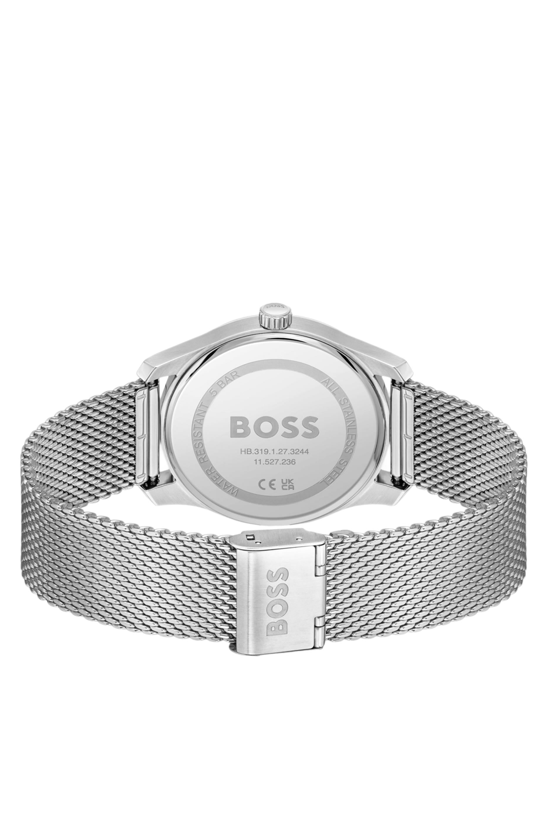 Principle Blue-Dial Watch with Mesh Bracelet