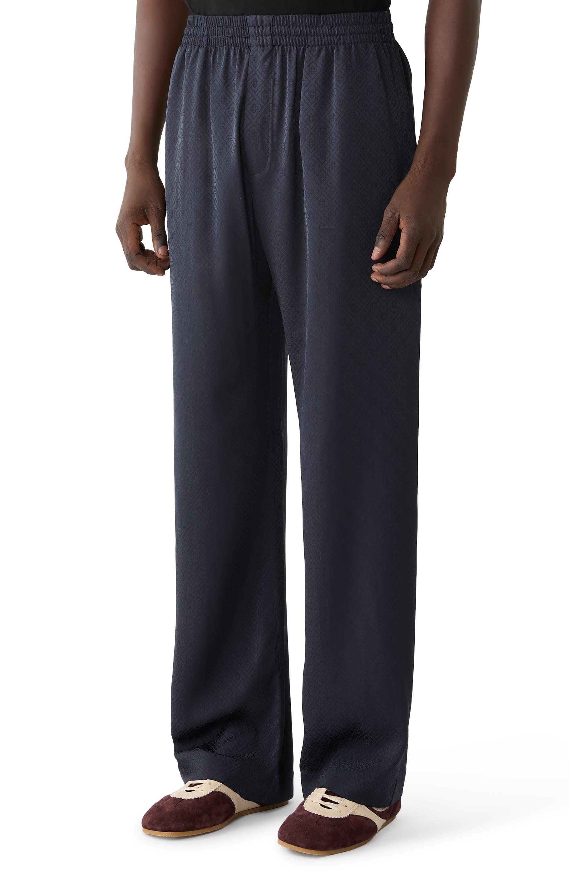 Monogram Silk Trousers