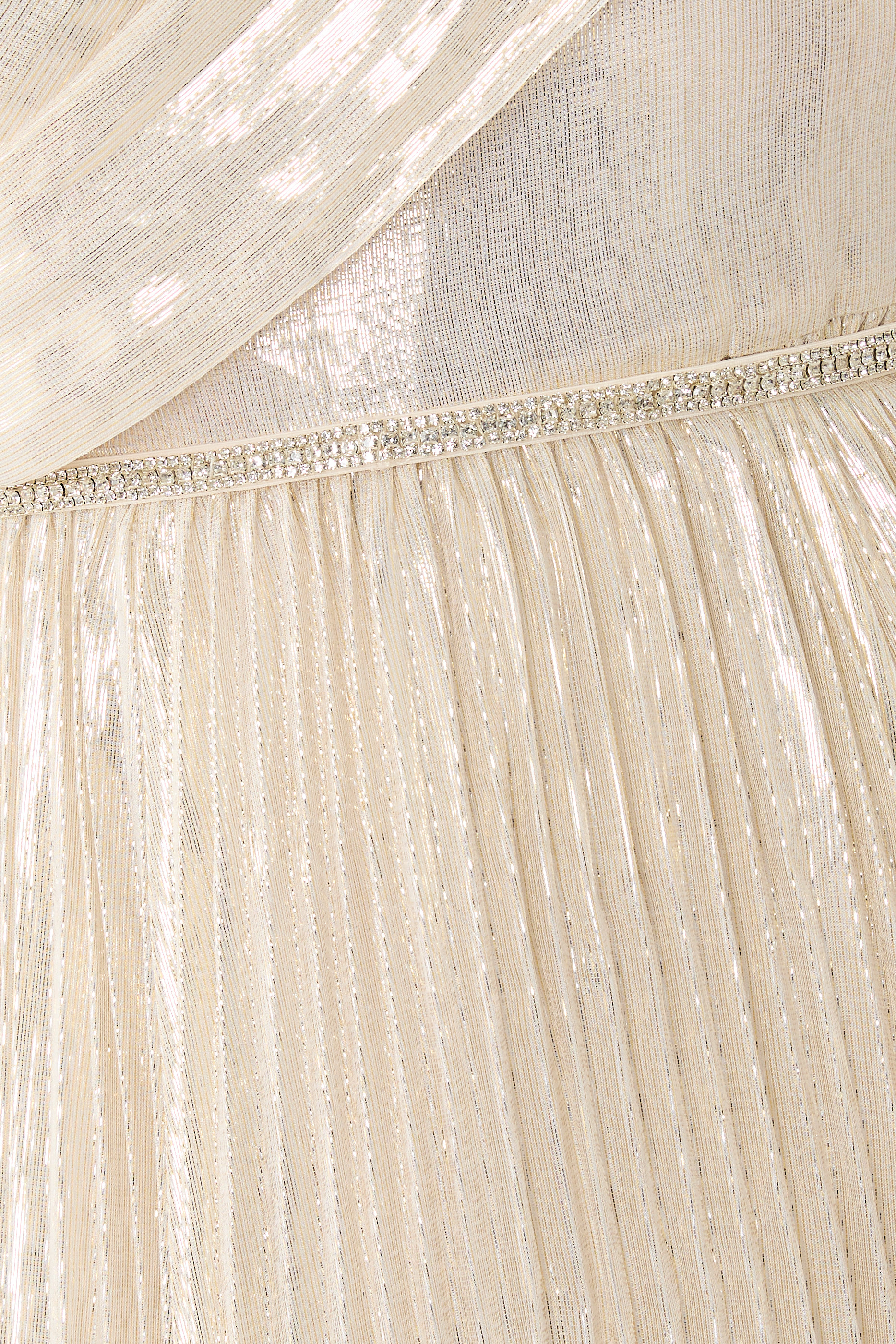 Metallic Chiffon Maxi Dress