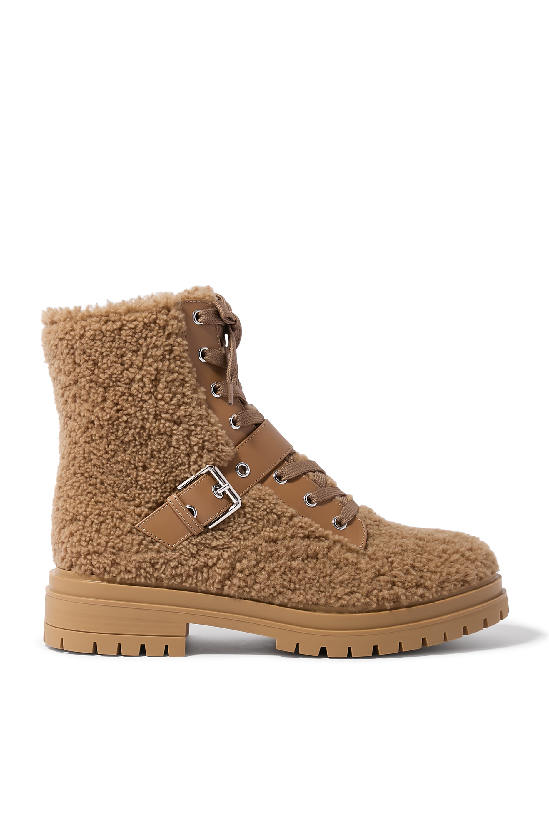 Chamonix Boucle Lace-Up Ankle Booties