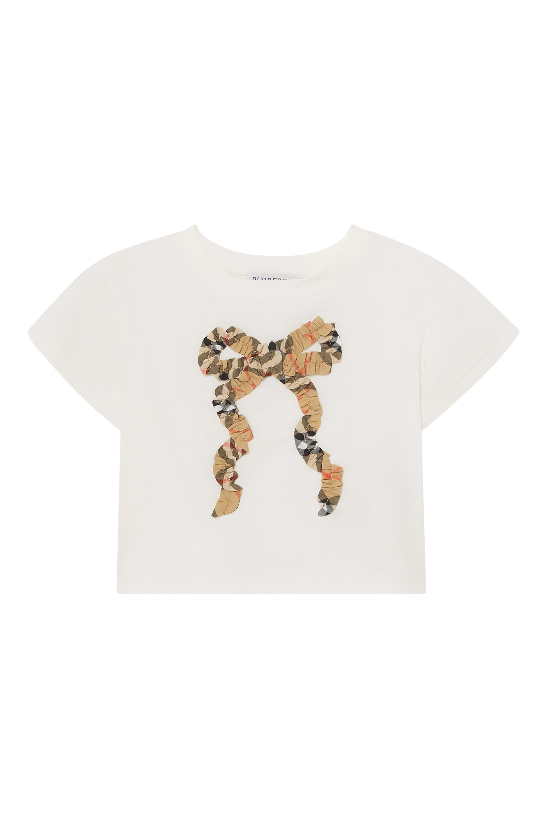 Kids Check Bow T-Shirt