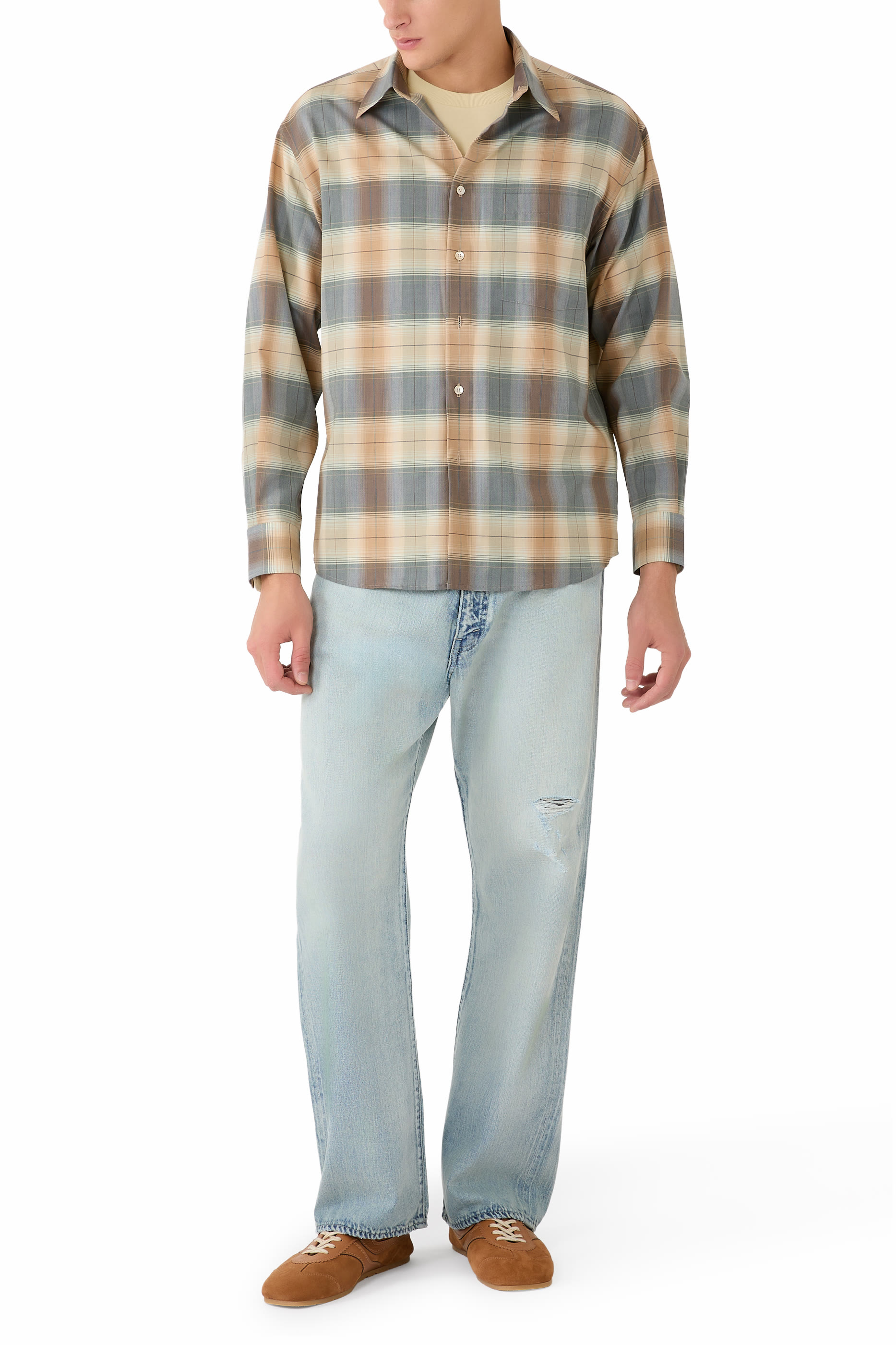 Super Light Wool Check Shirt