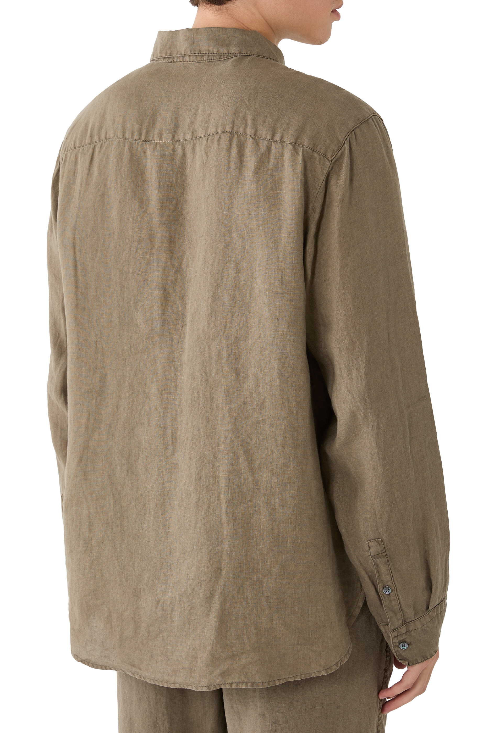 Shirttail Hem Long Sleeves Shirt