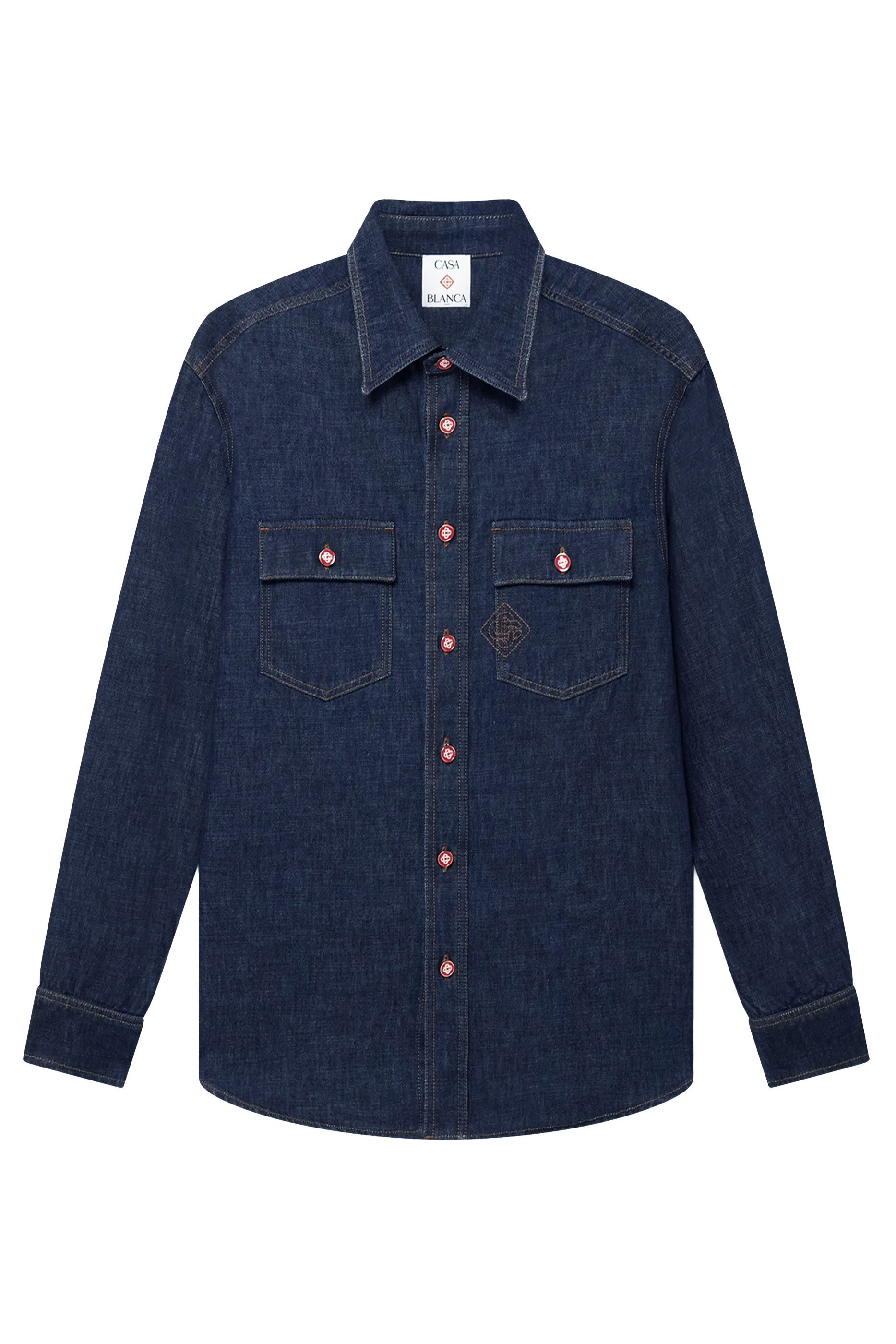 Logo Embroidery Denim Shirt