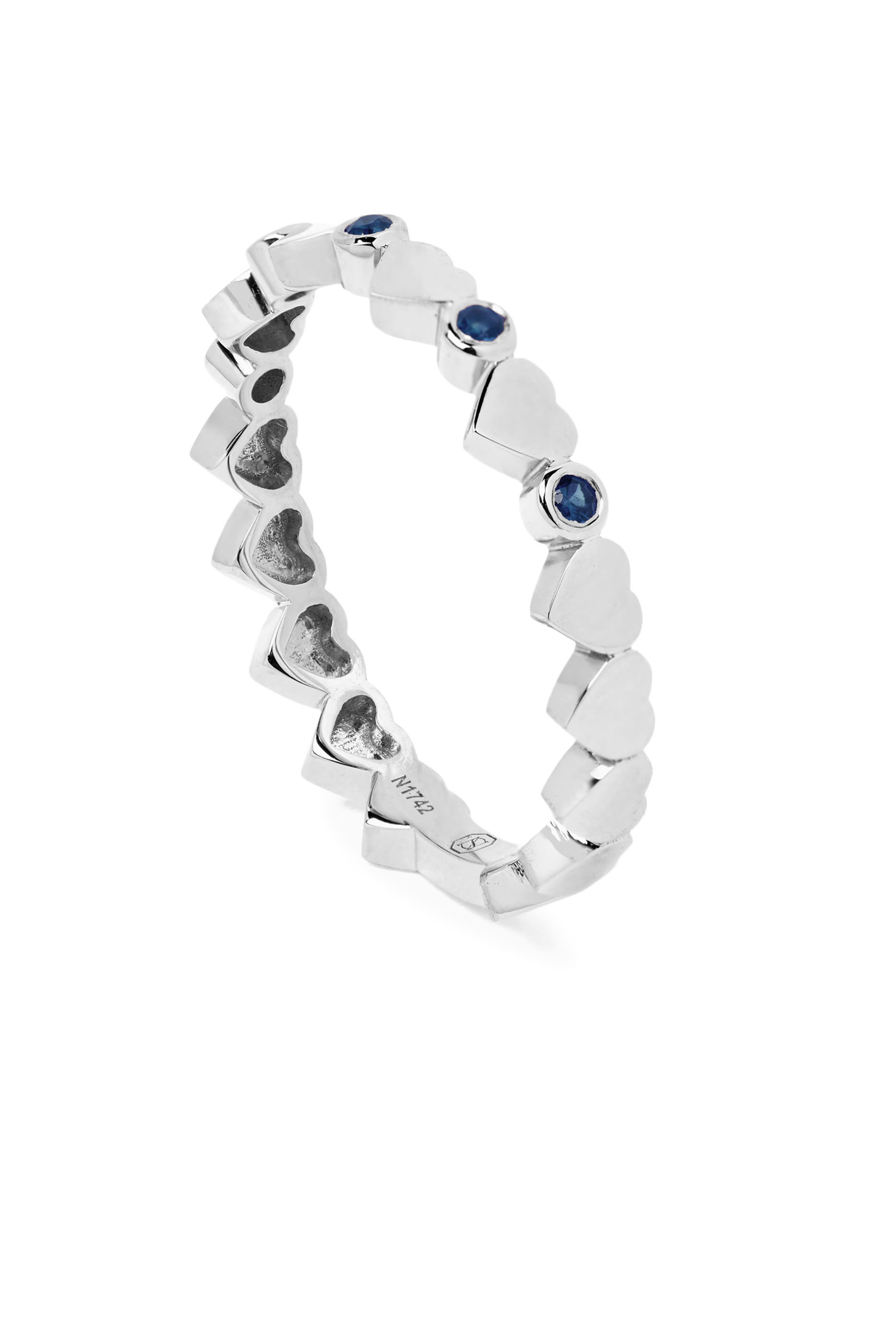 Love In Tokyo Ring, 18k White Gold & Blue Sapphire