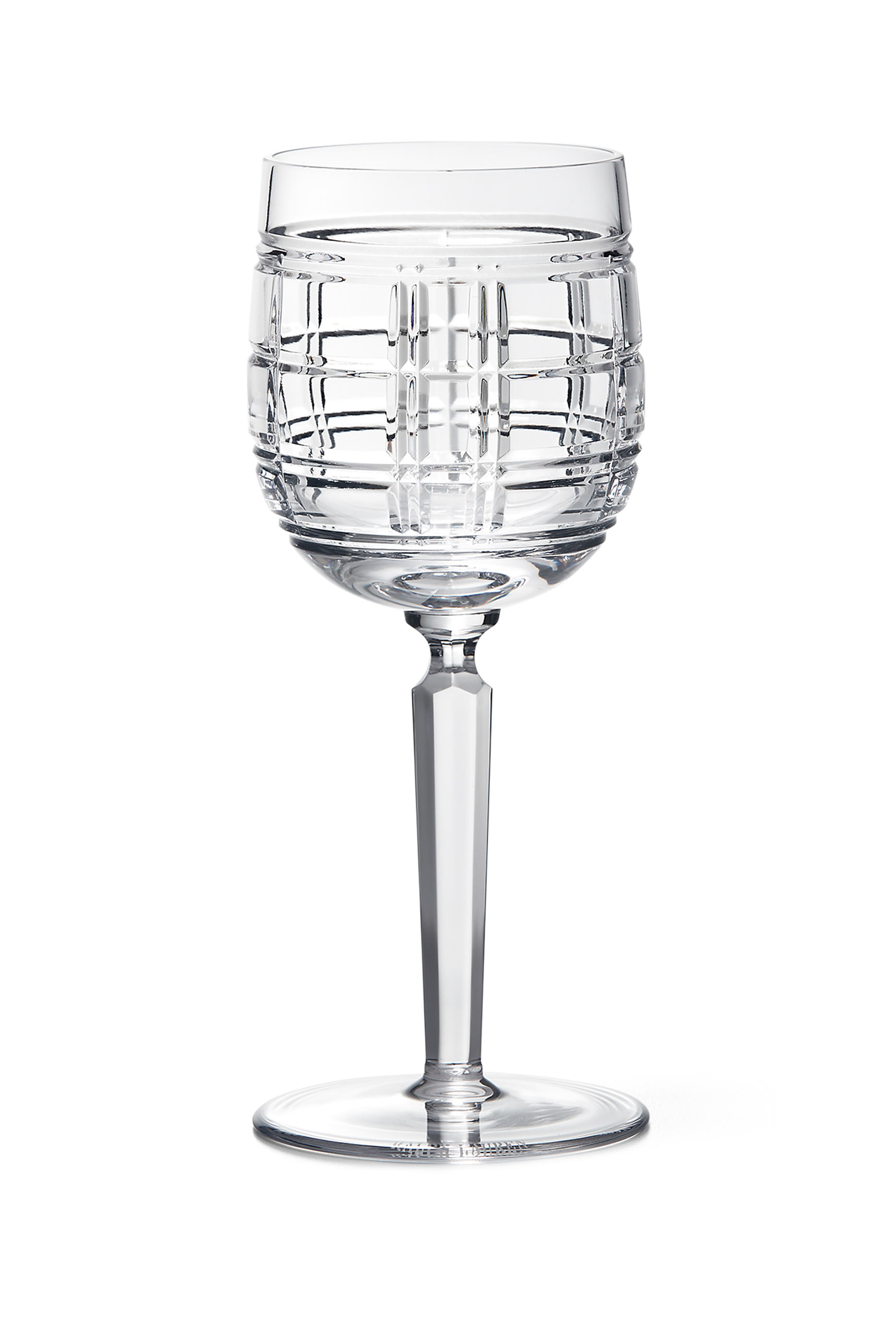 Hudson Plaid White Wine Glass