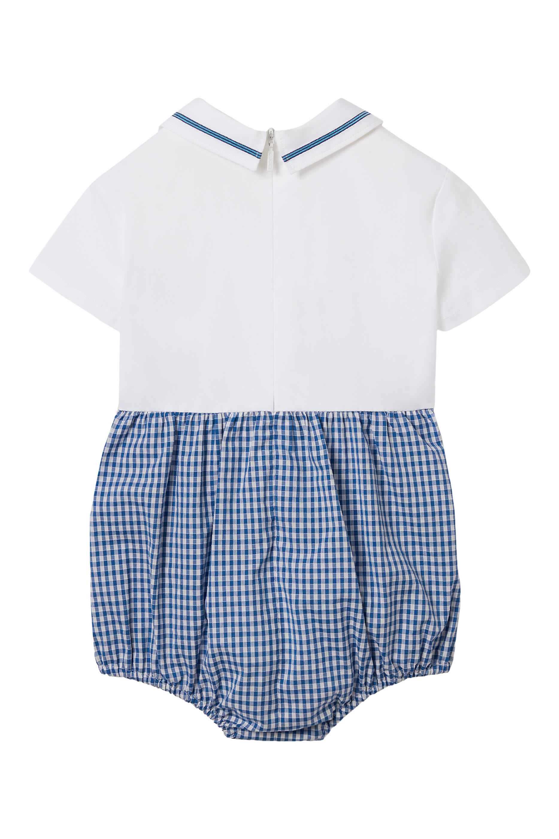 Kids Characters Embroidery Gingham One-Piece