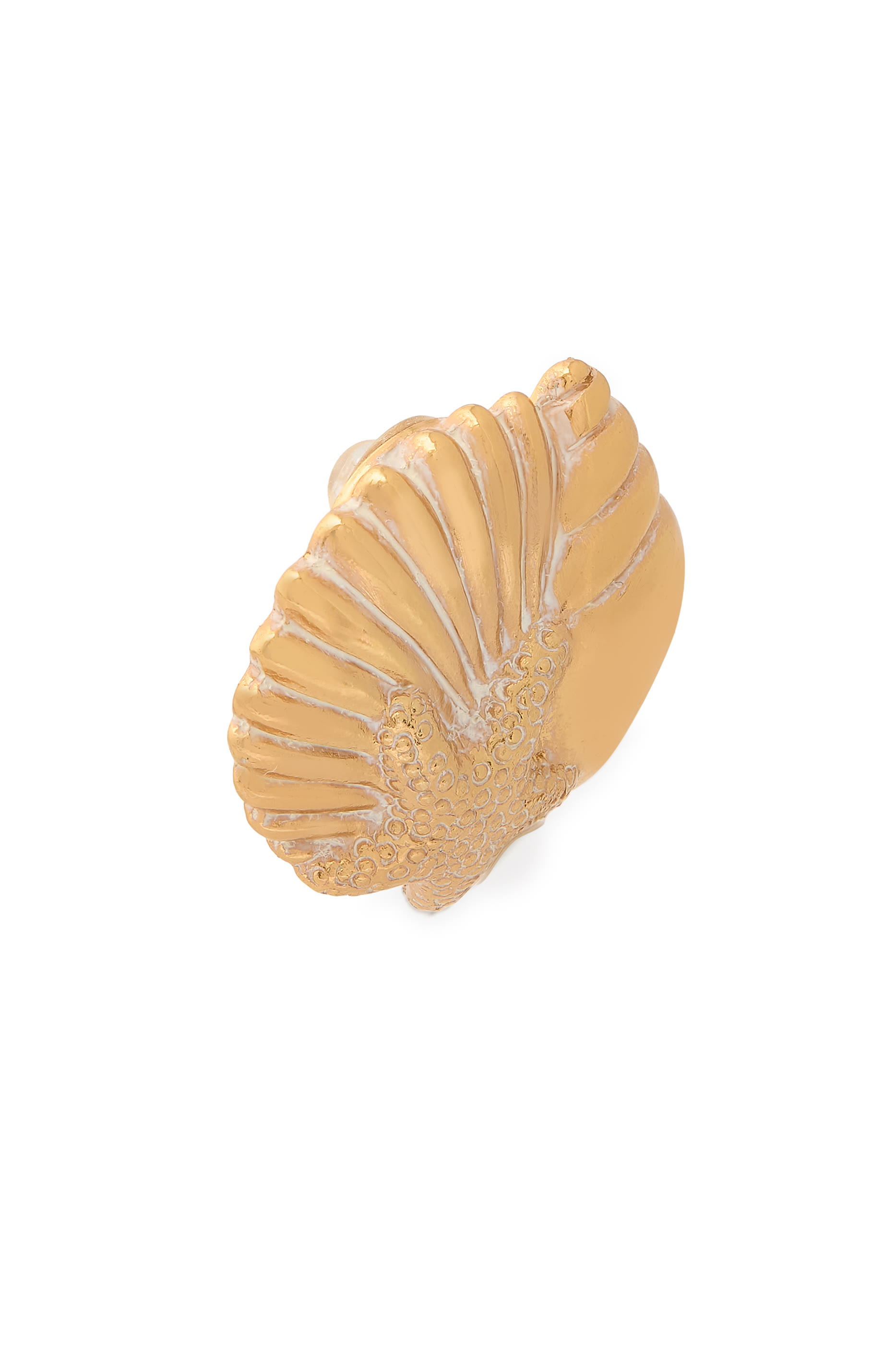 Mareva Earrings, Gold-Plated Brass, Enamel & Mother-of-pearl