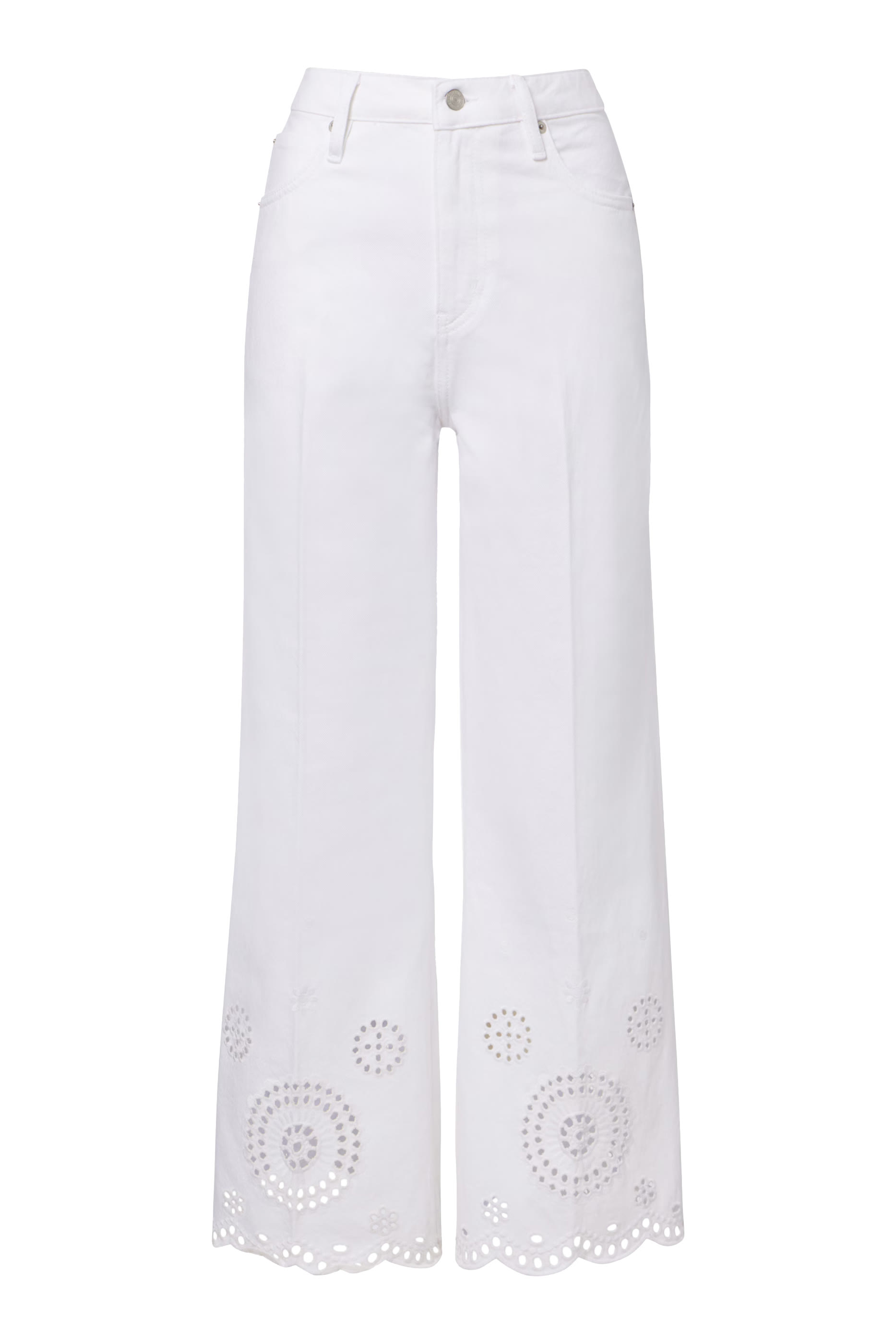 Eyelet Flare Pants