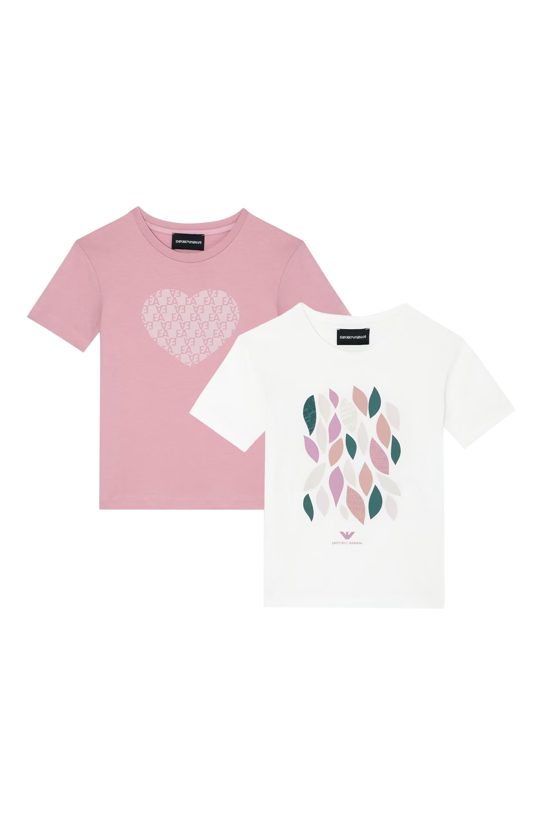 Kids 2-Pack Leaf Print and Heart EA Logo Print T-Shirt
