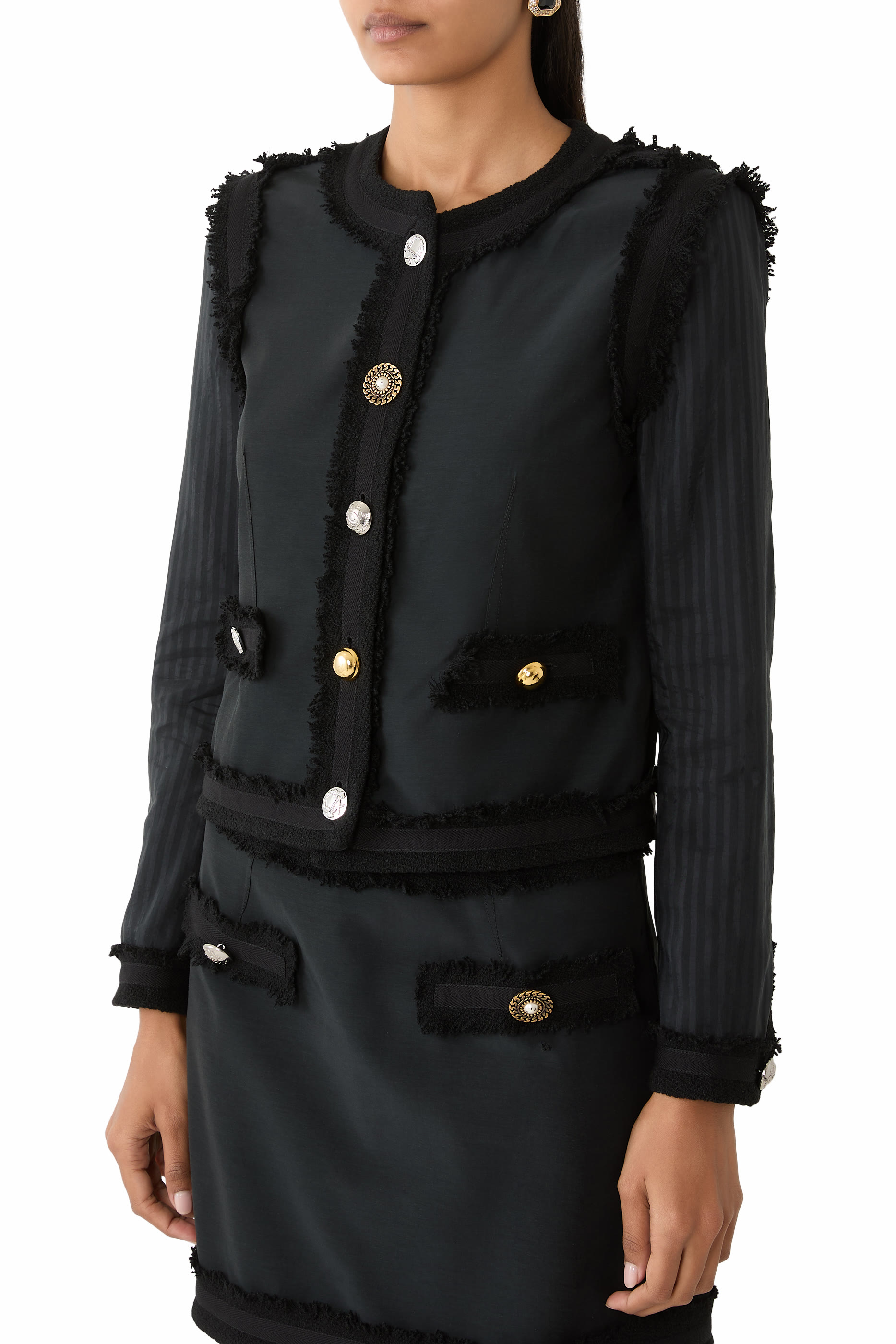 Stretch Boucl&eacute; Jacket