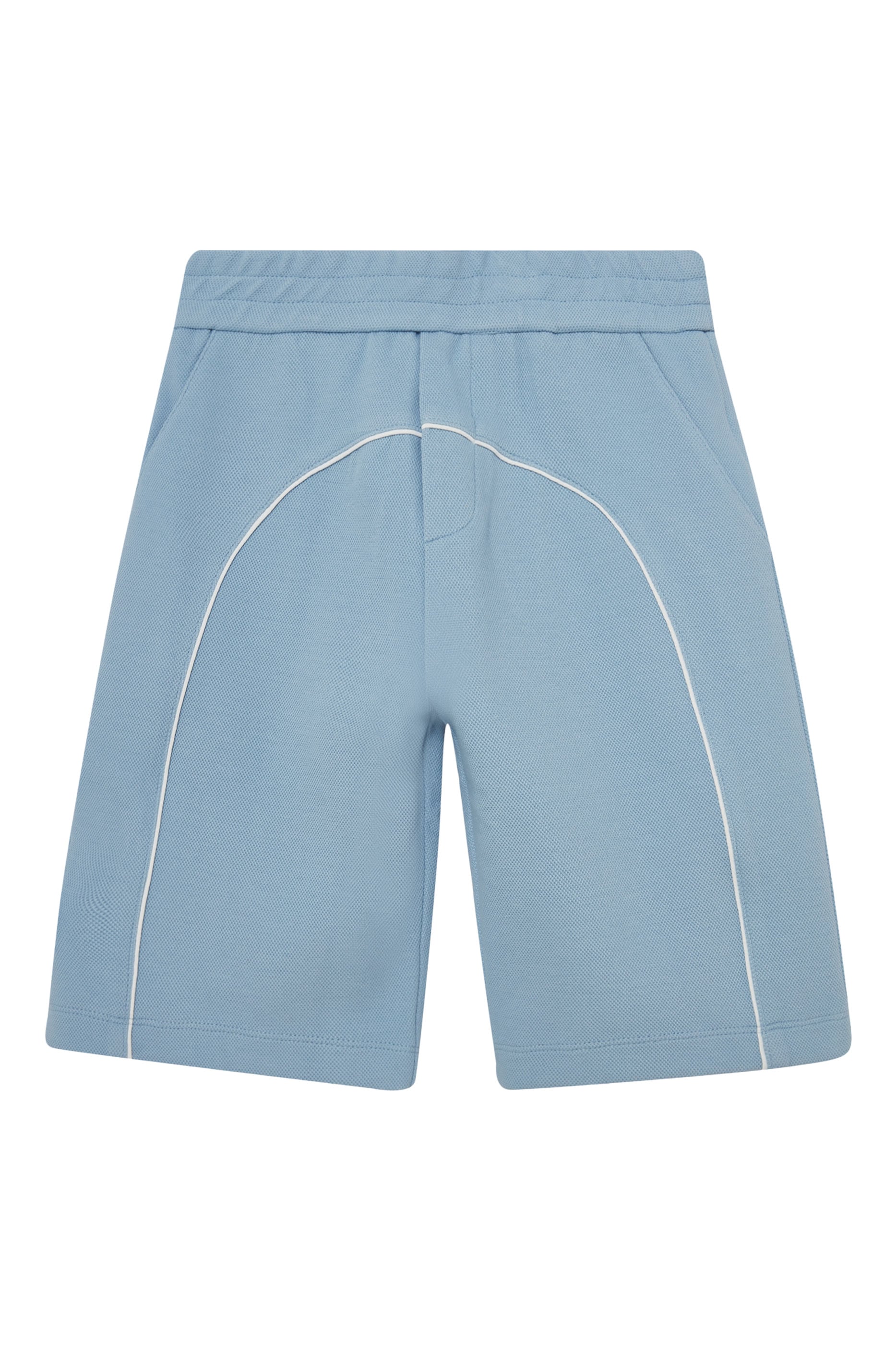 Kids Logo & Piping Double-Jersey Piqué Bermuda Shorts