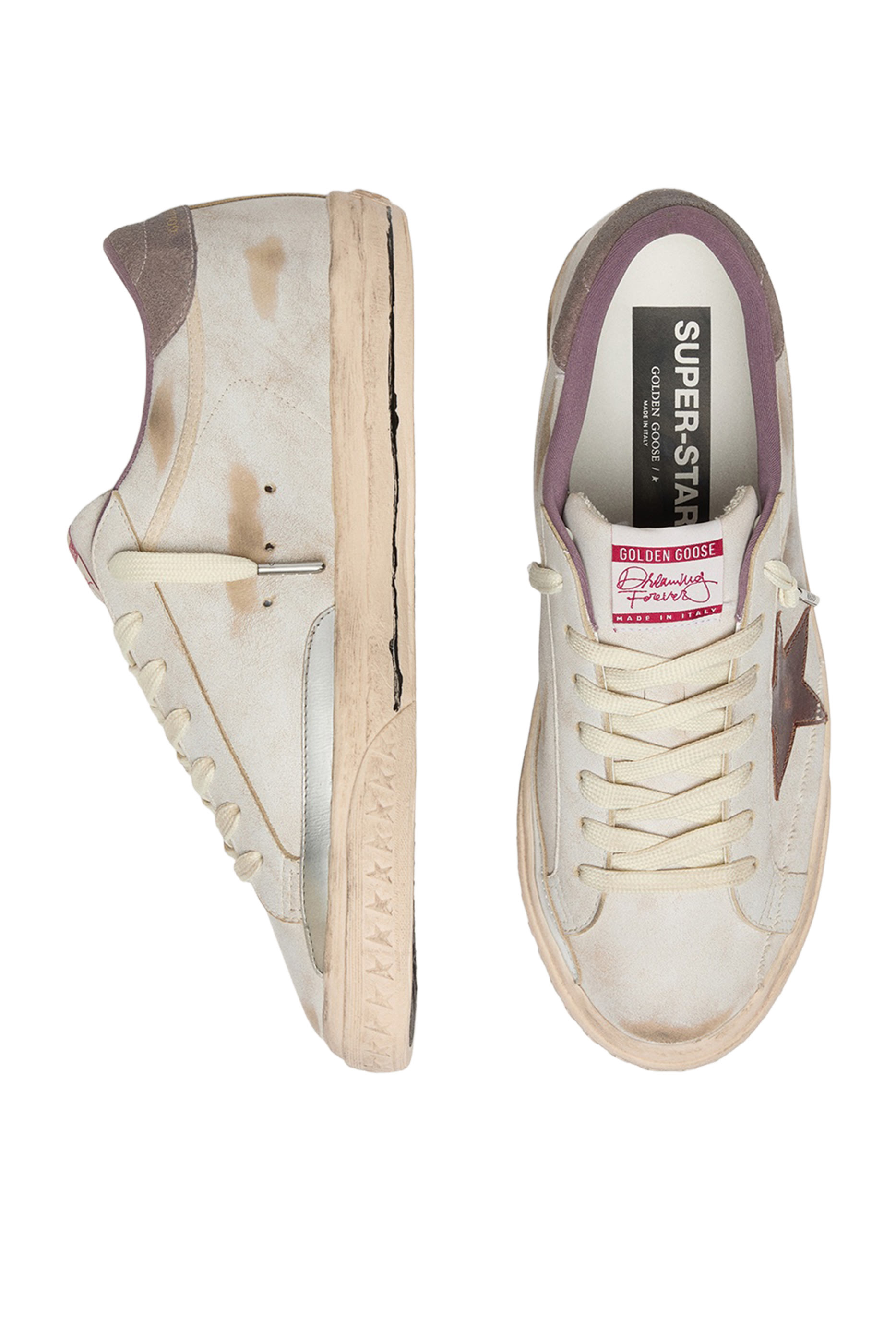 Super-Star Sneakers with Laminated Leather Star