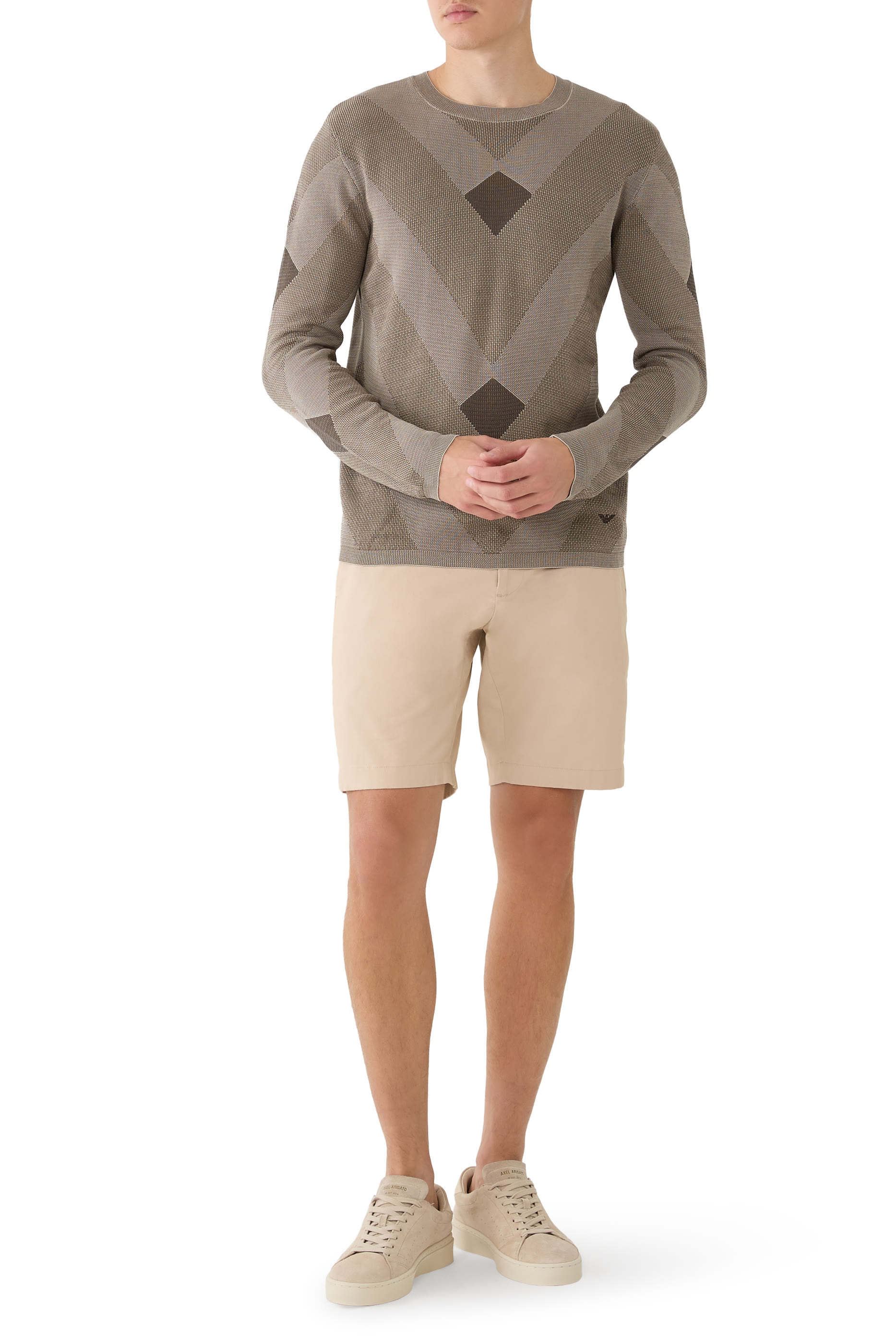Diagonal Pattern Signature Capsule Sweater 