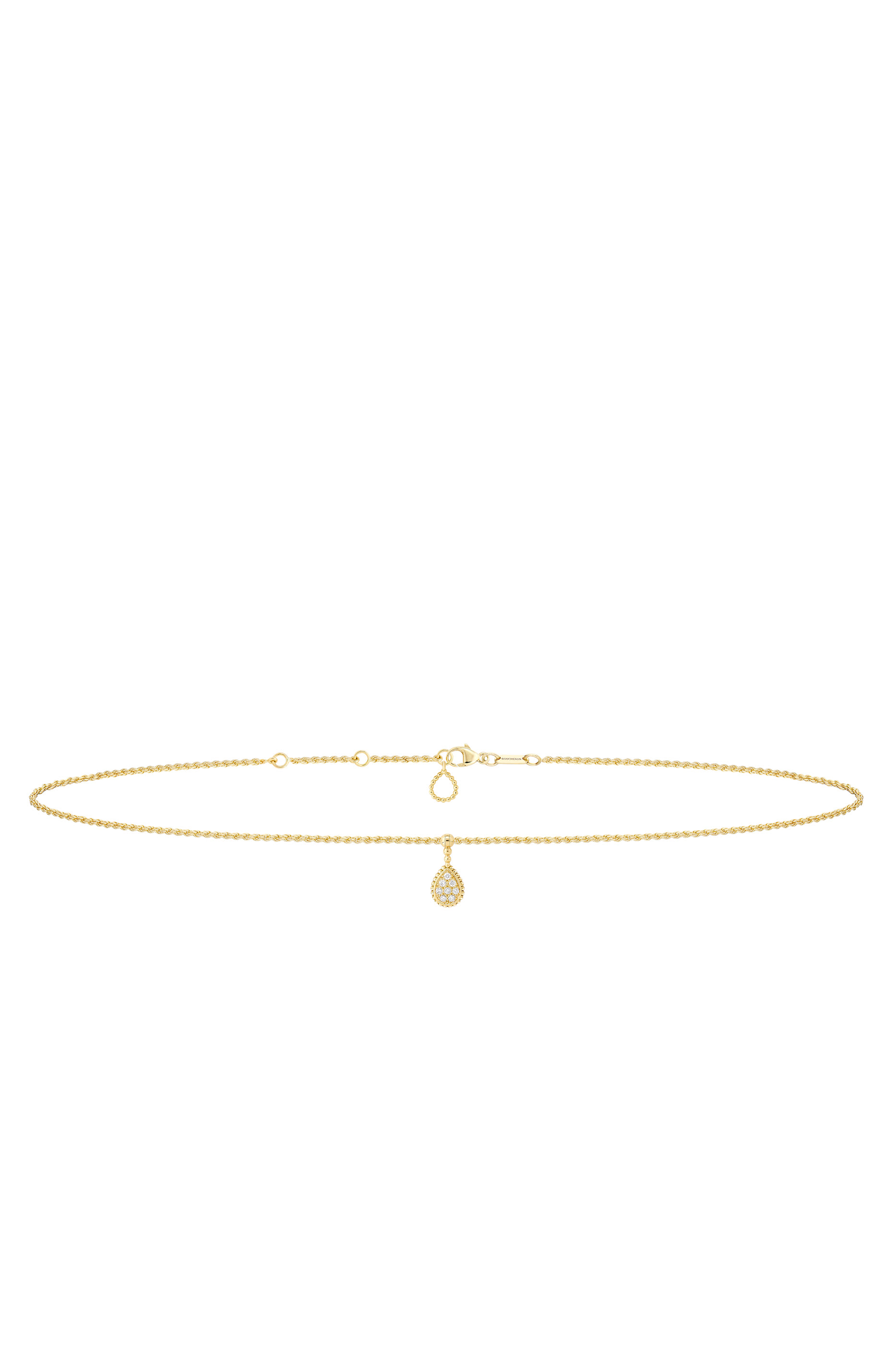 Serpent Bohème Ankle Bracelet, 18K Yellow Gold & Diamonds