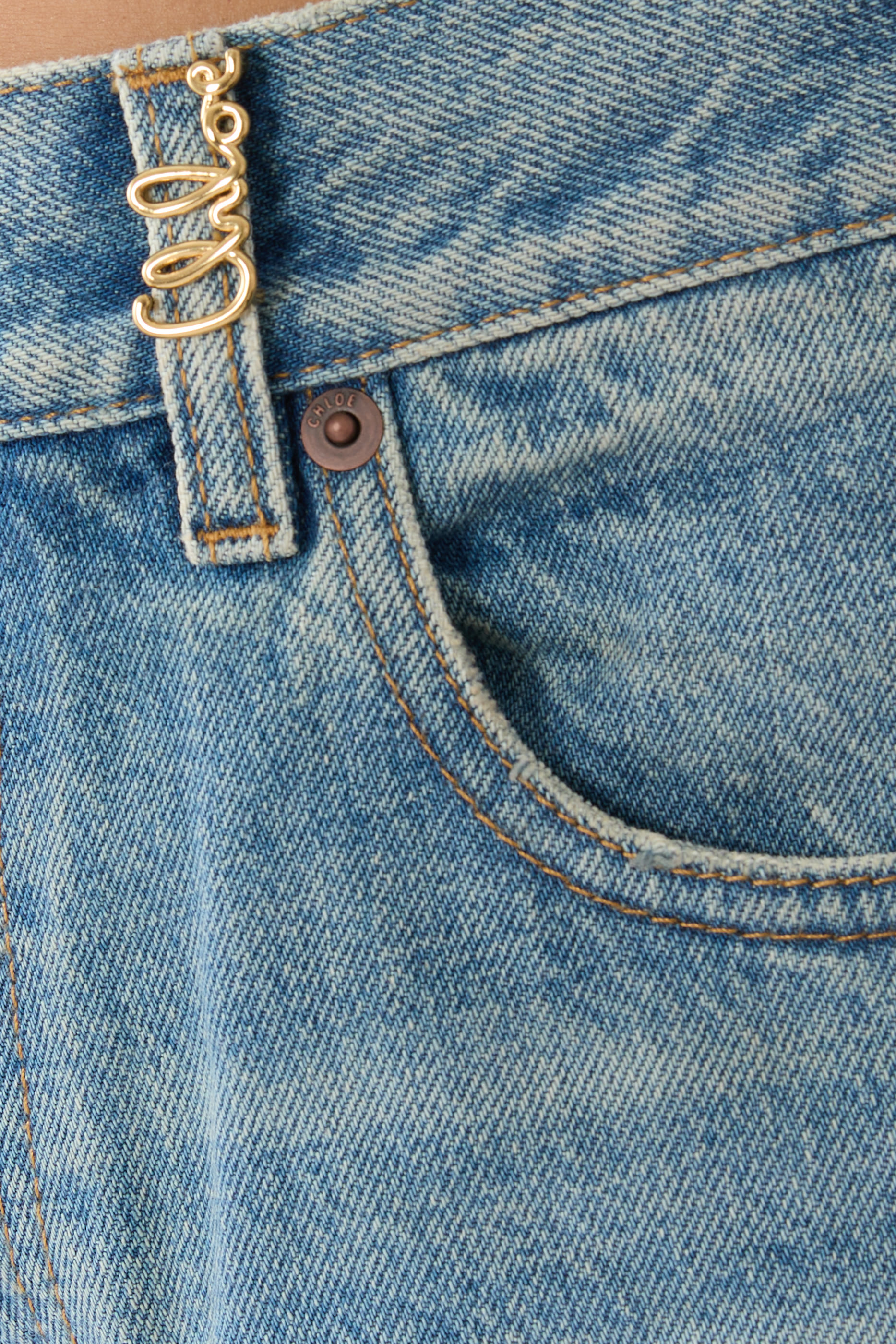 High-Rise Denim Shorts
