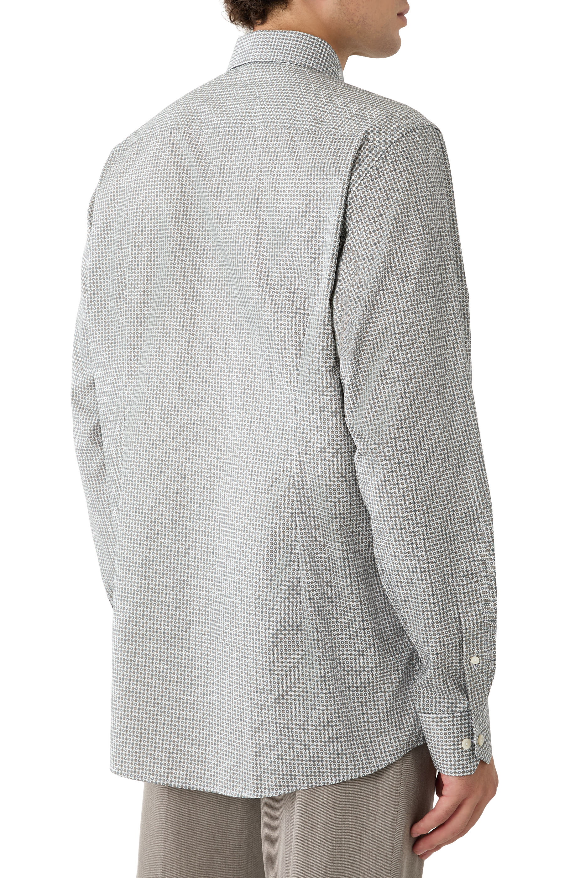 Micro Print Dress Shirt