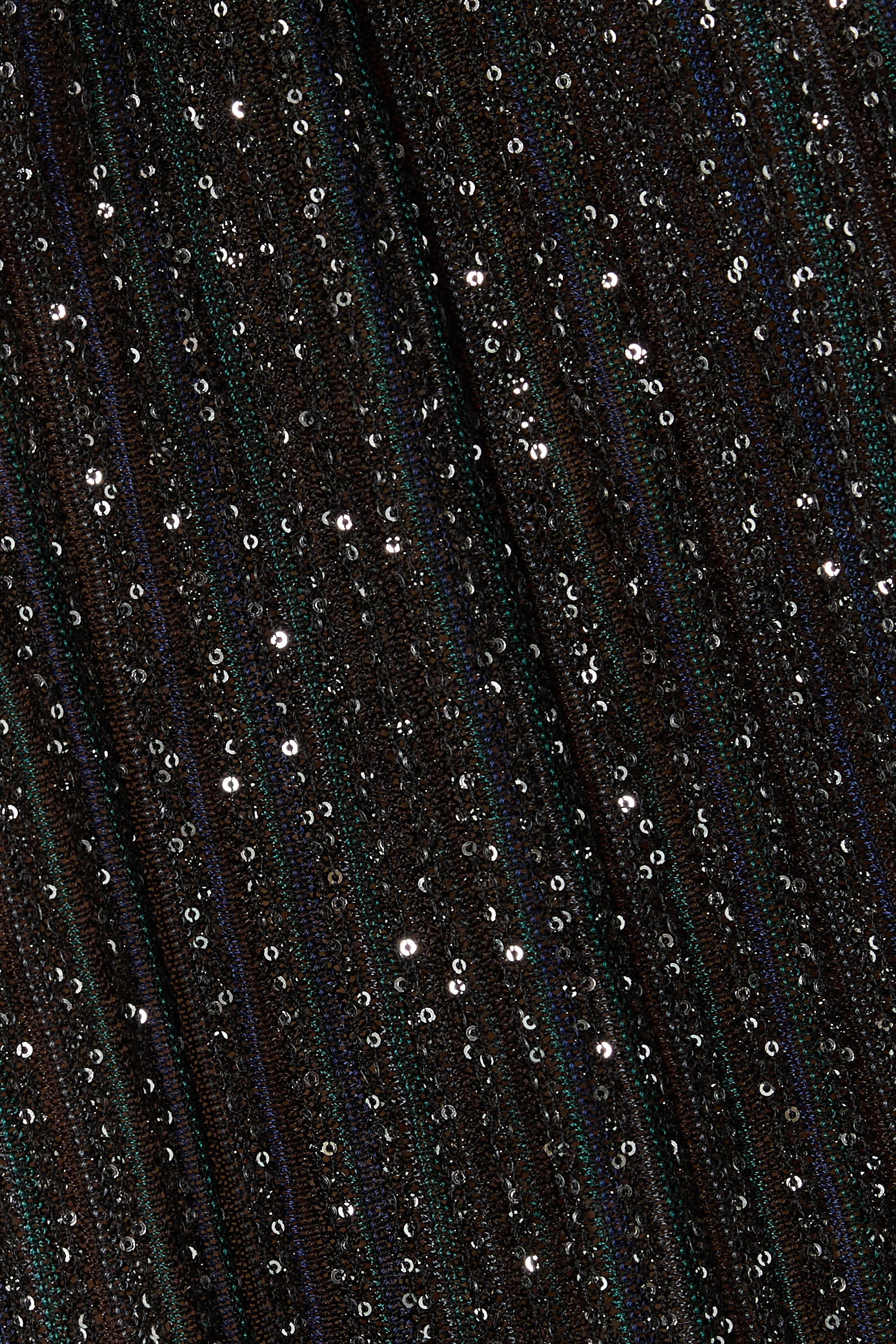 Flared Crew Neck Sweater with Lam&eacute; Stripes