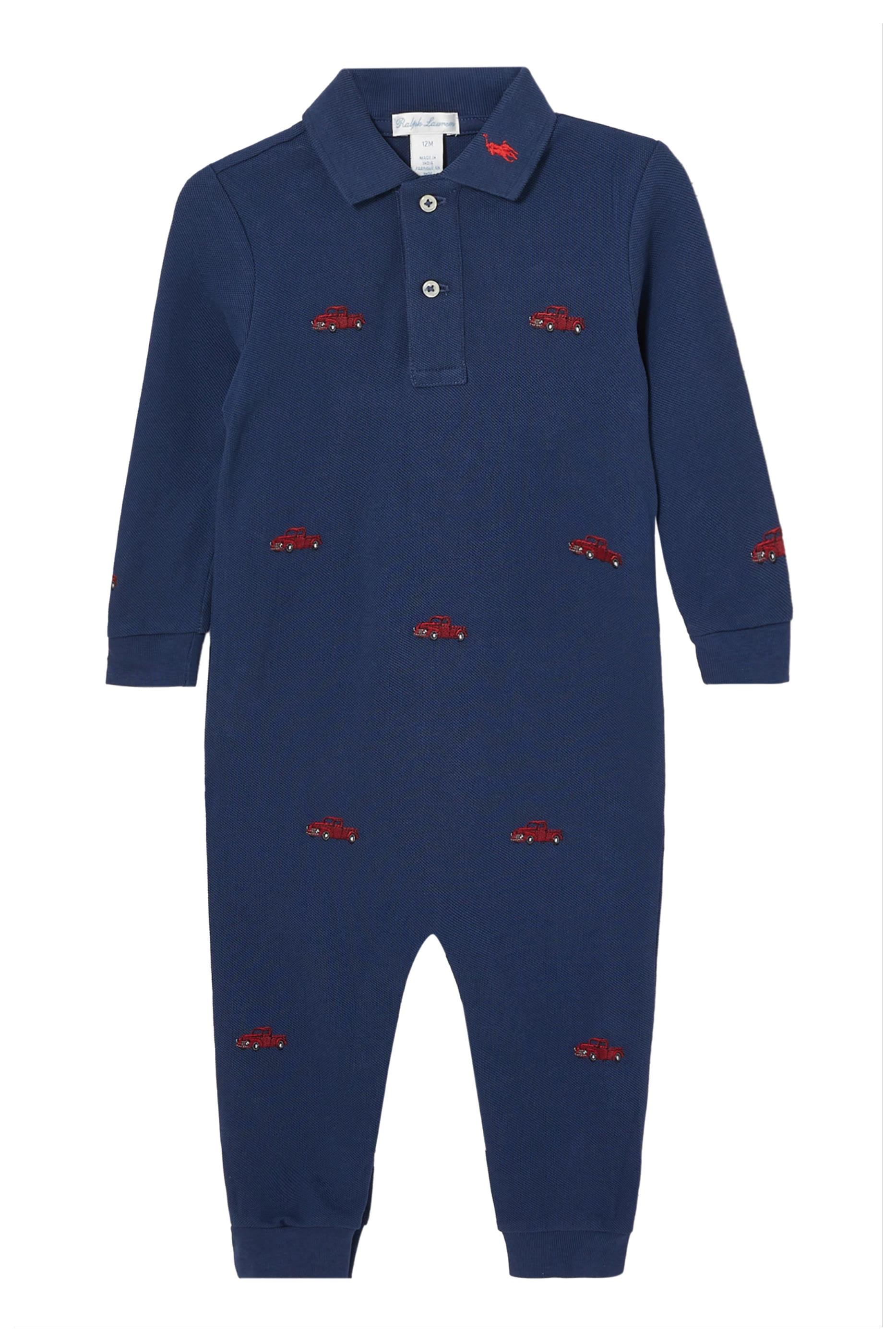 Kids Truck Embroidered Romper