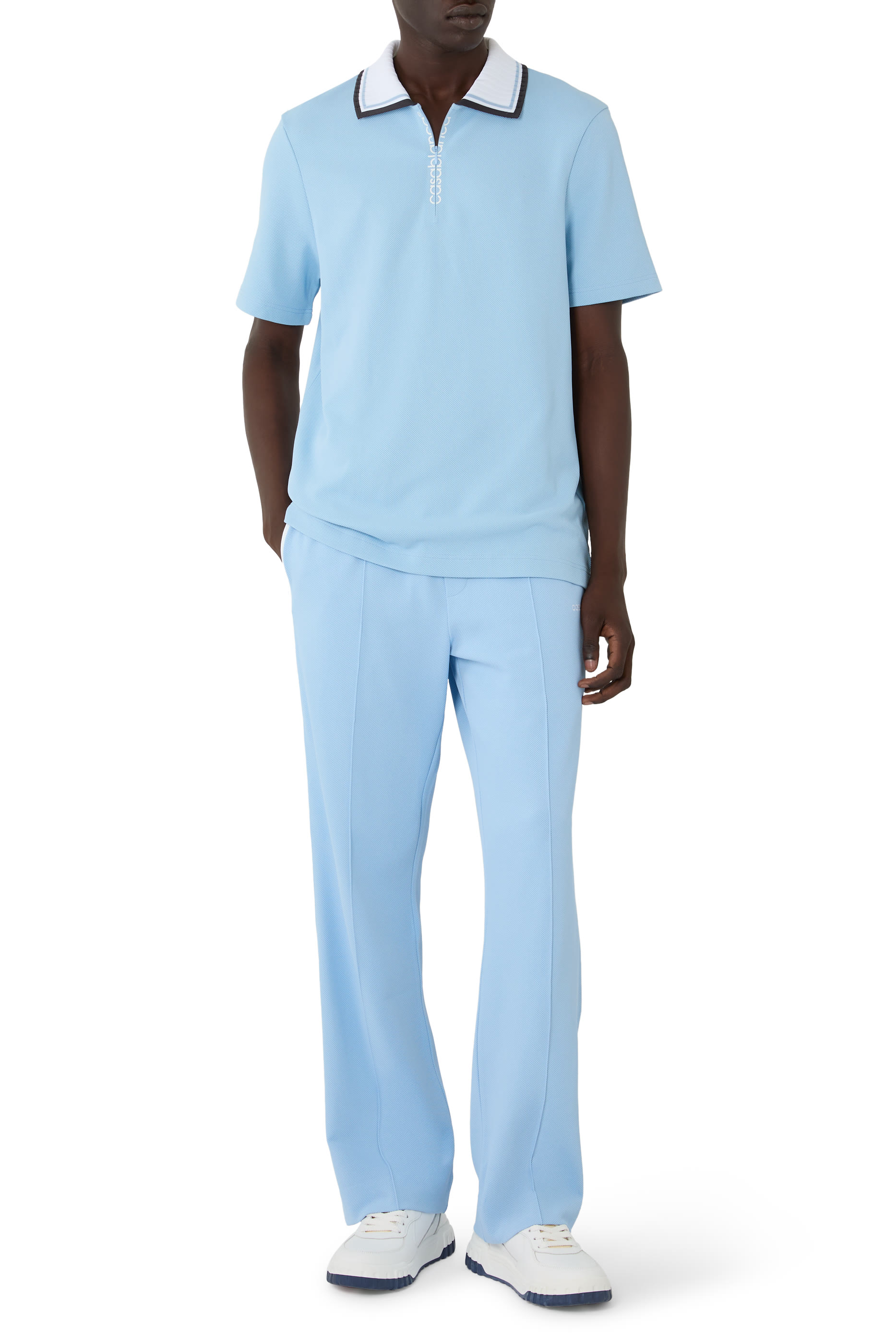 Piqu&eacute; Quarter Zip Polo Shirt