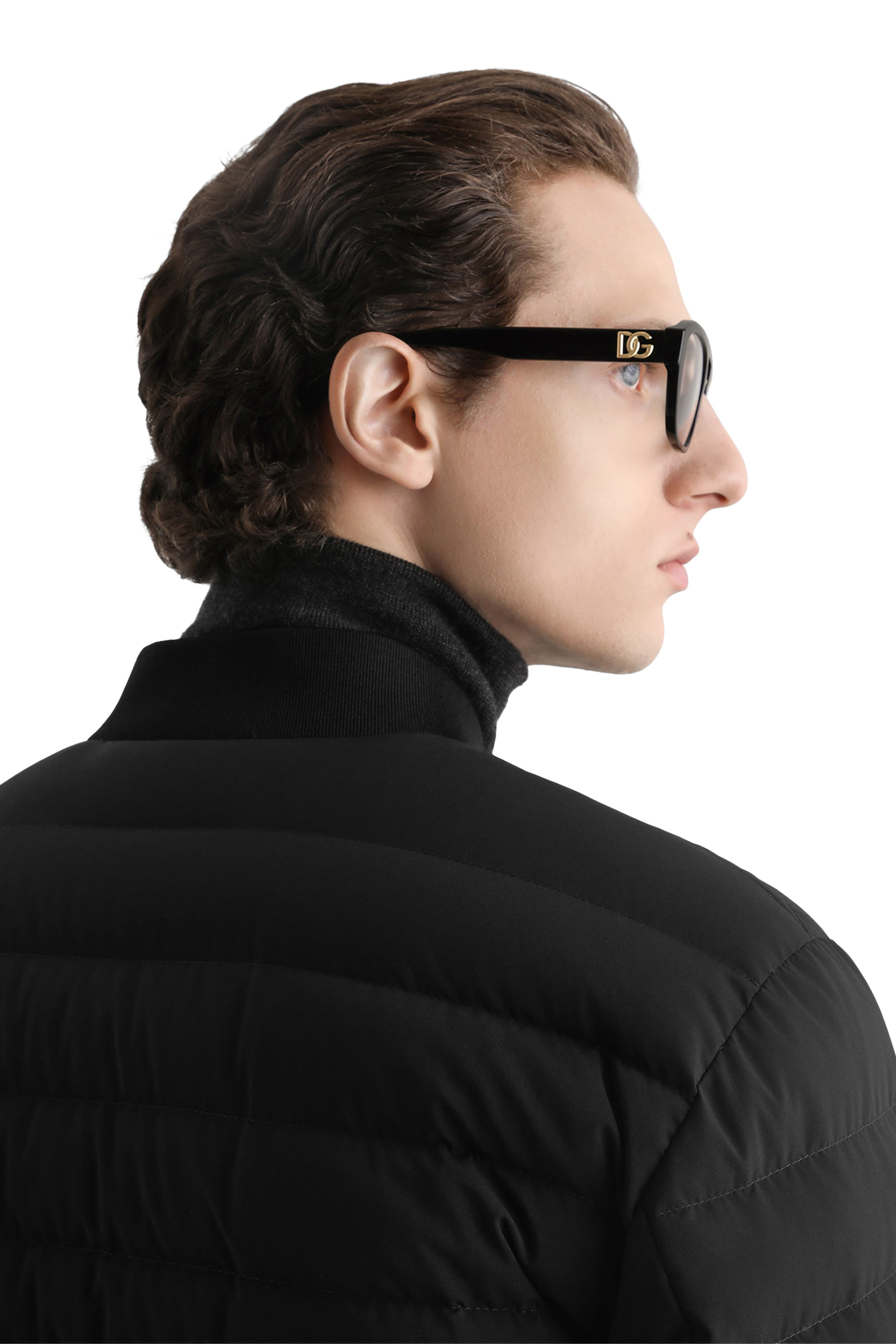 Logo Quilted and Padded Satin Jacket