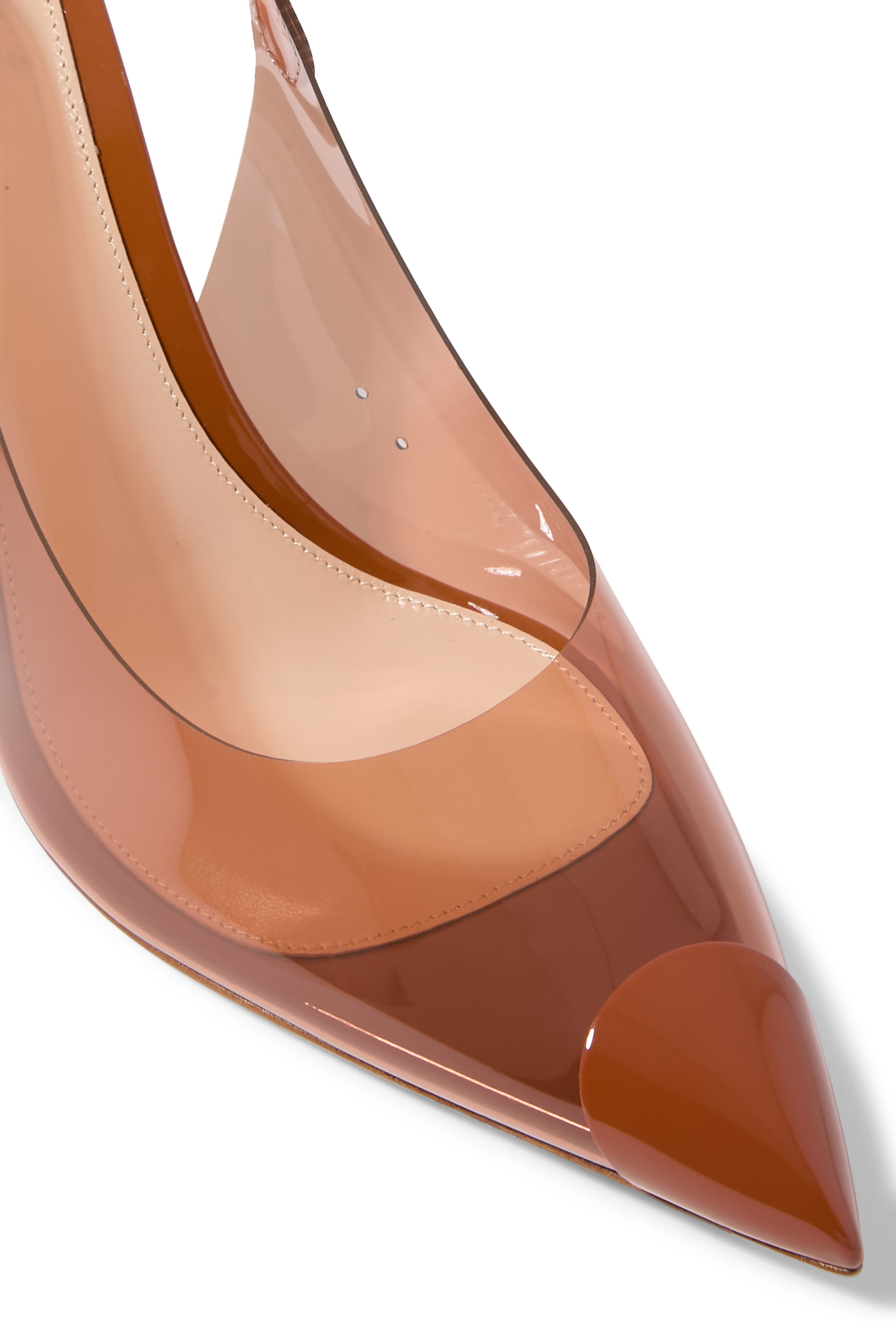 Diana 85 Slingback Pumps in Plexi & Patent
