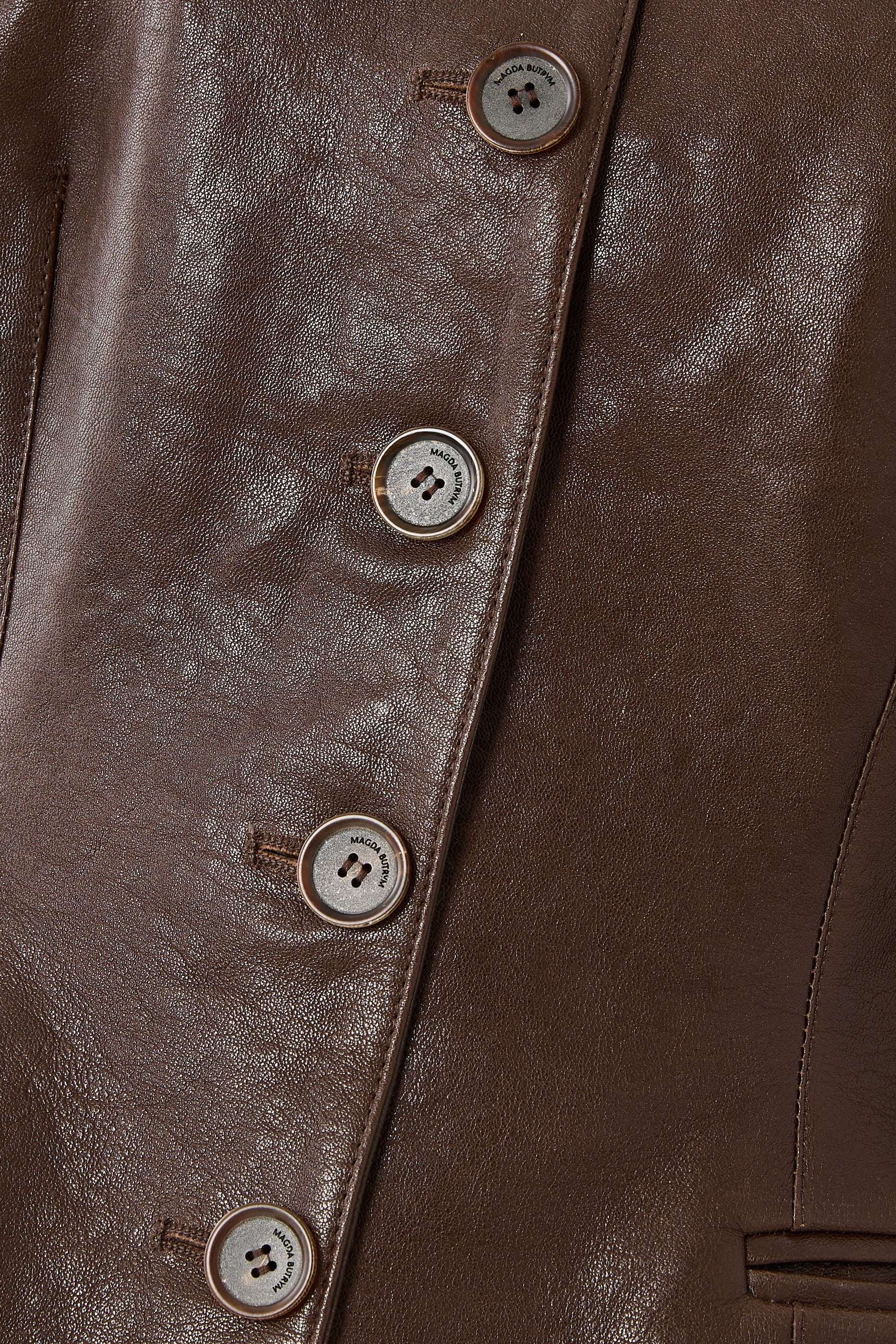 Tailored Leather Peplum Blazer