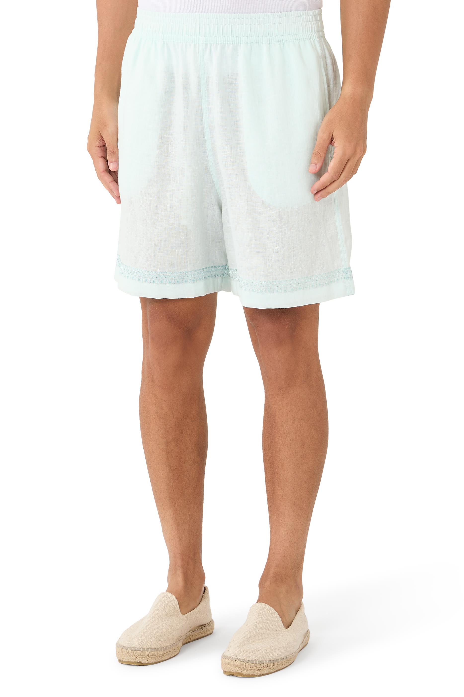 Sun Embroidered Lounge Shorts