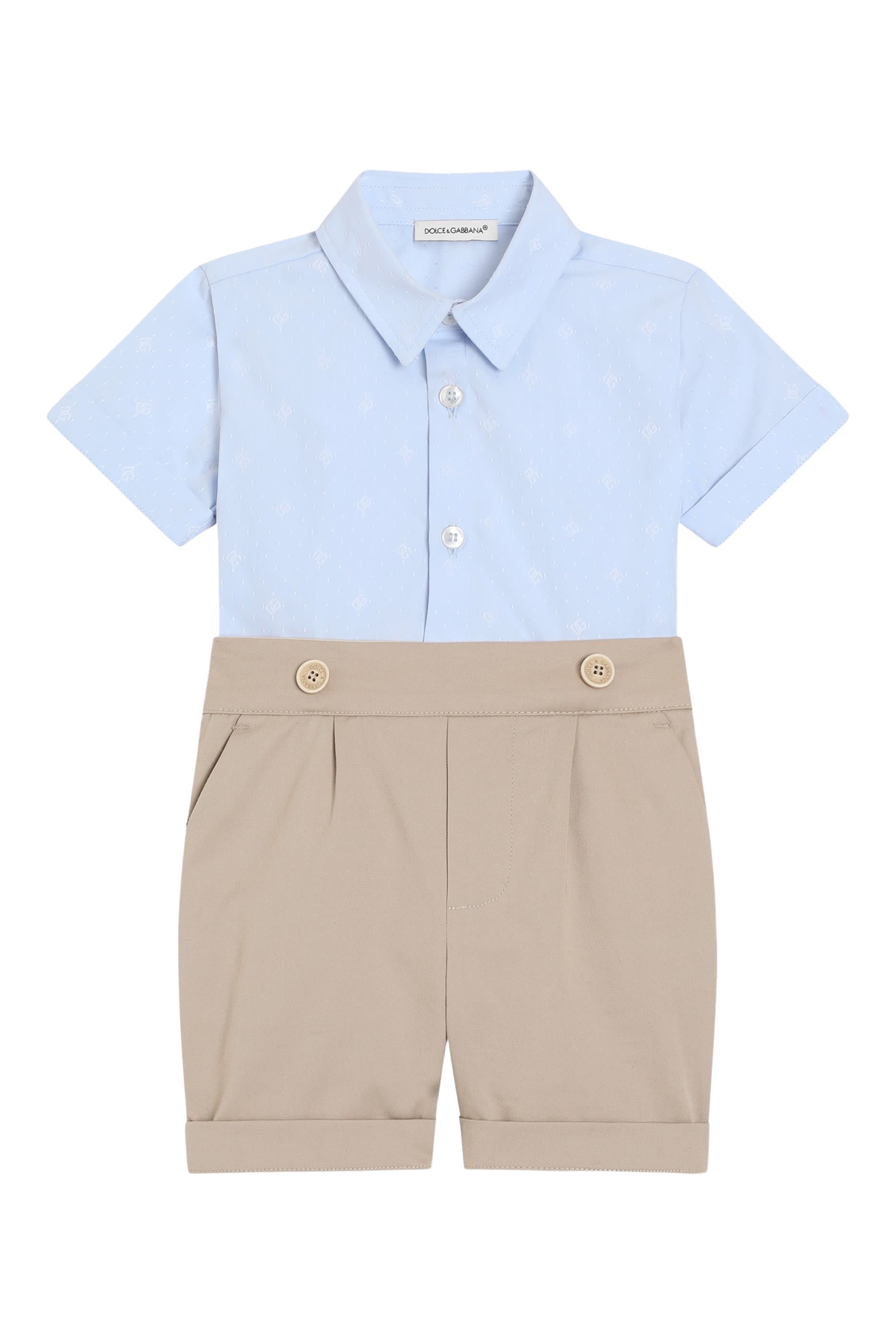 Short-Sleeved Cotton Romper