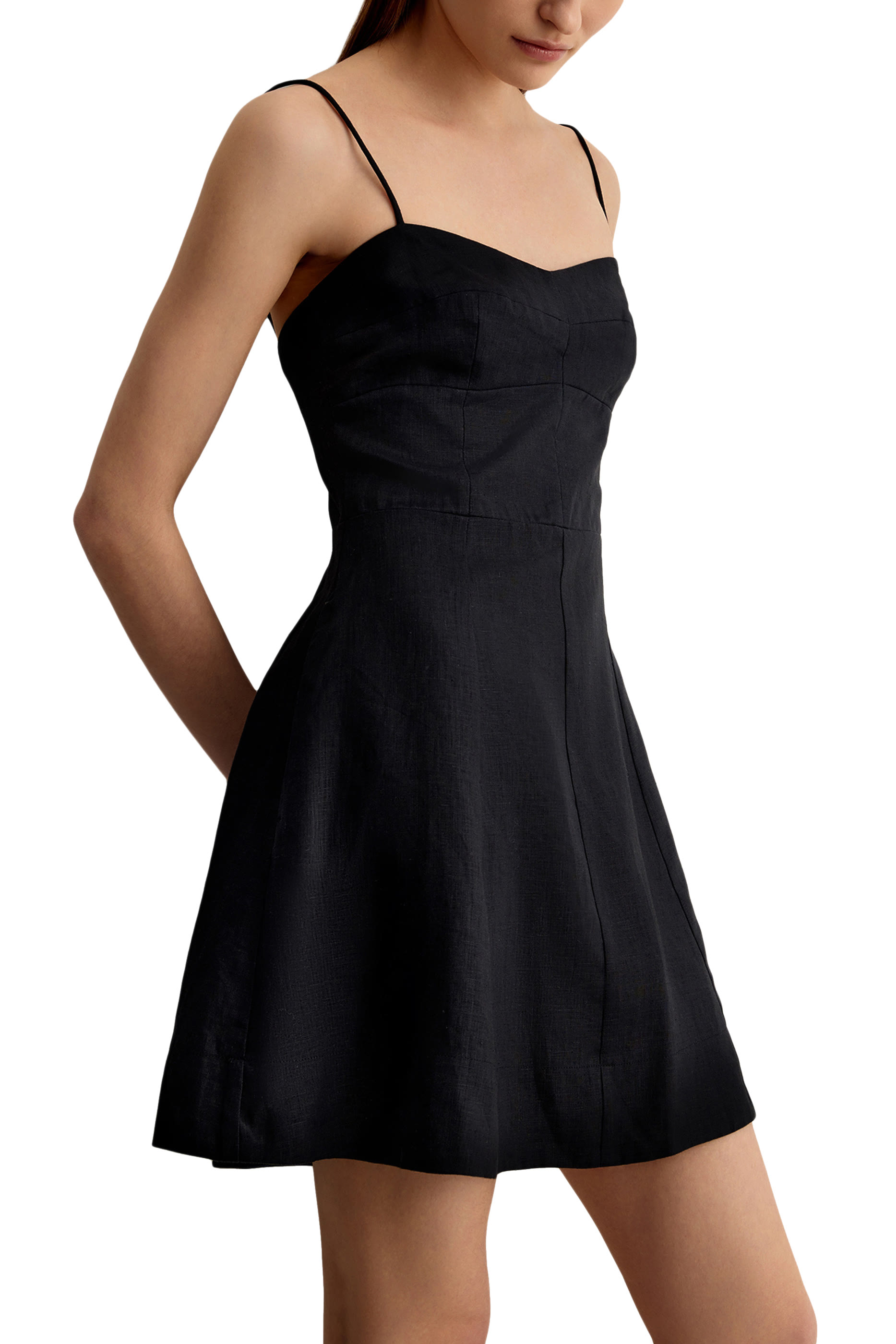 Slip Linen-Cotton Mini Dress