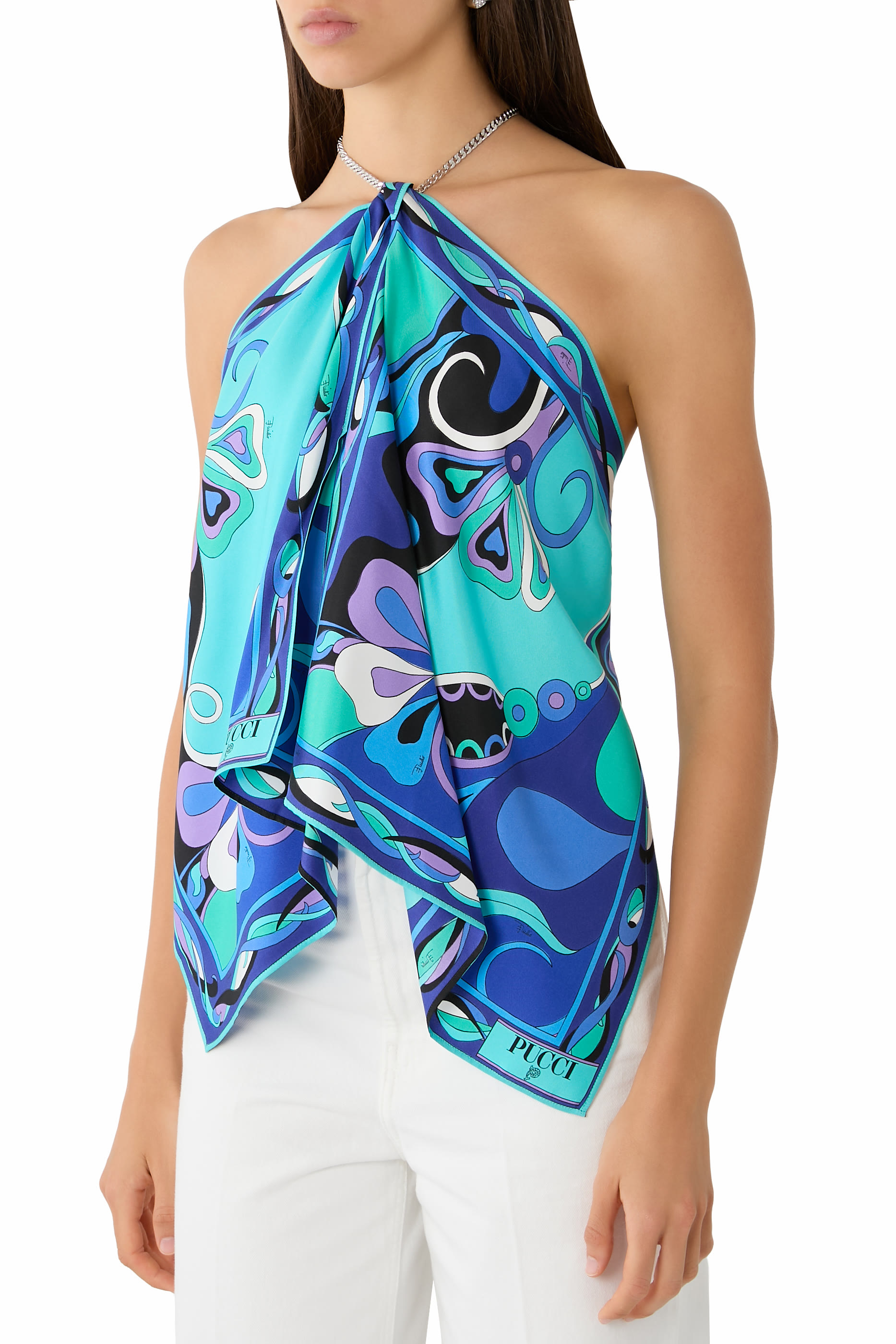 Orchidee Print Chain Top