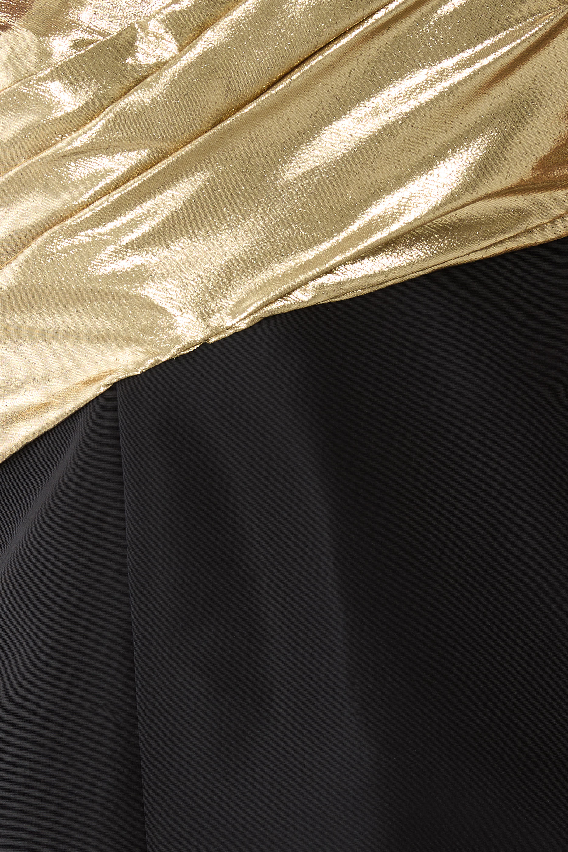 Strapless Lamé Gown