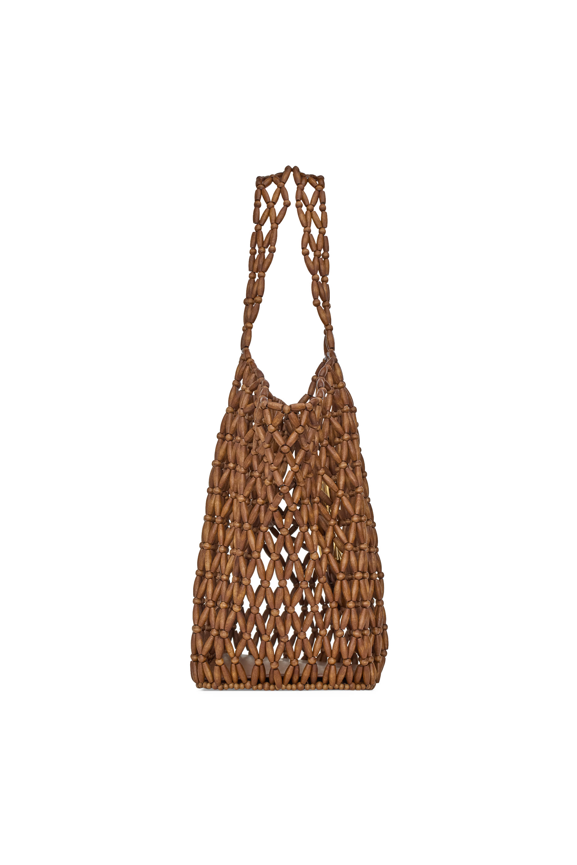 Icare Medium Bag in Wood Beads 