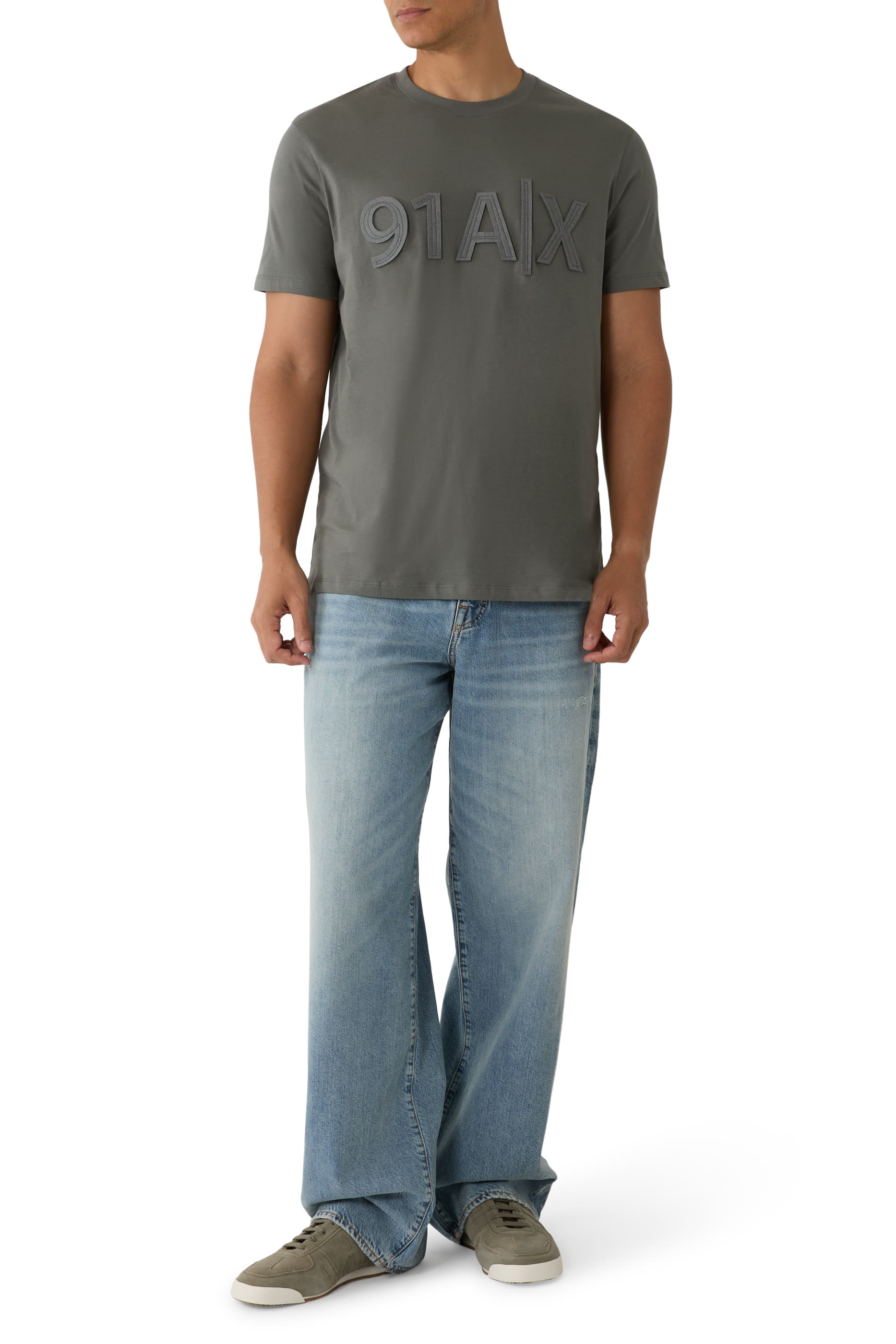 AX Logo Cotton-Jersey T-Shirt