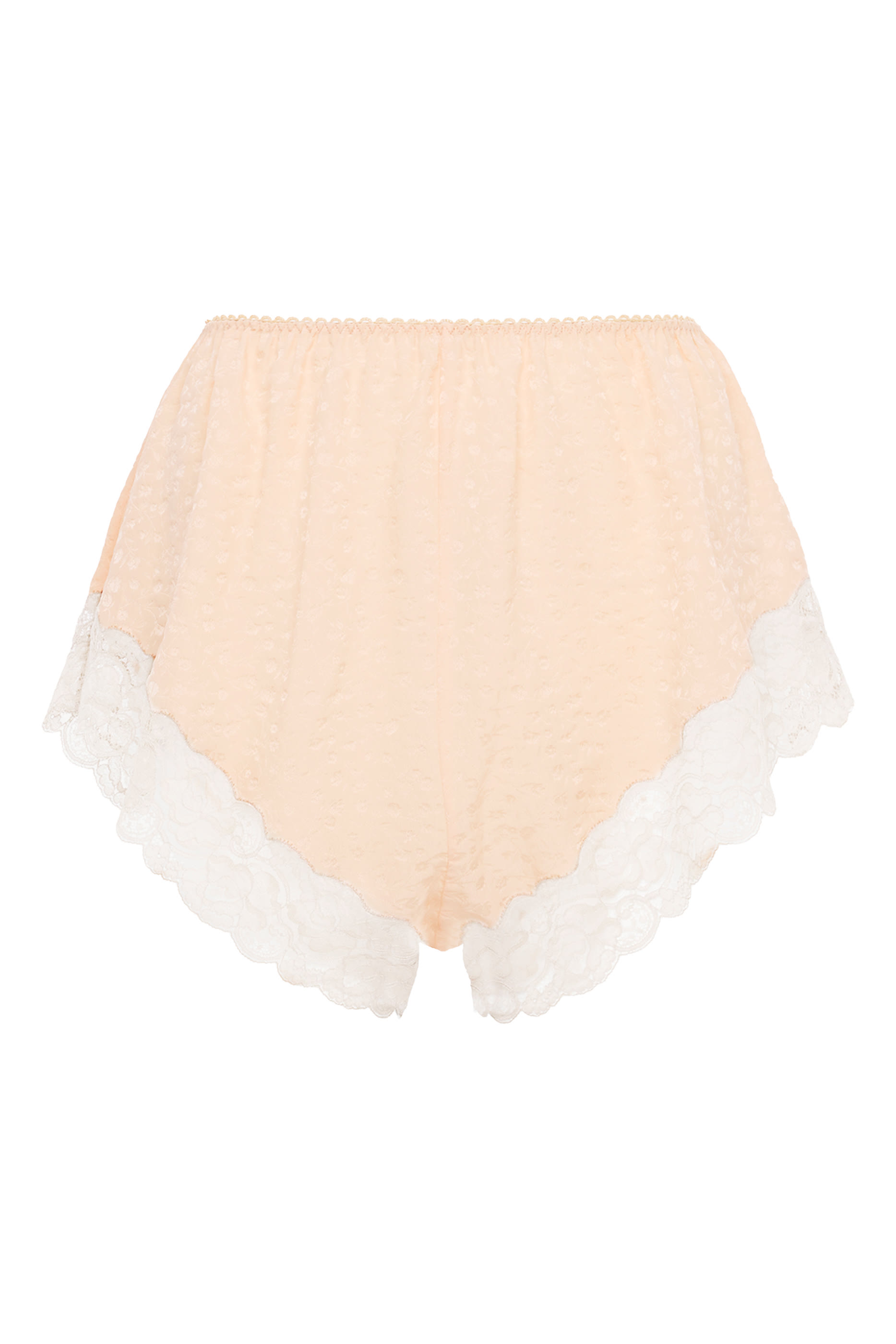 Lingerie Shorts in Silk Jacquard & Lace 
