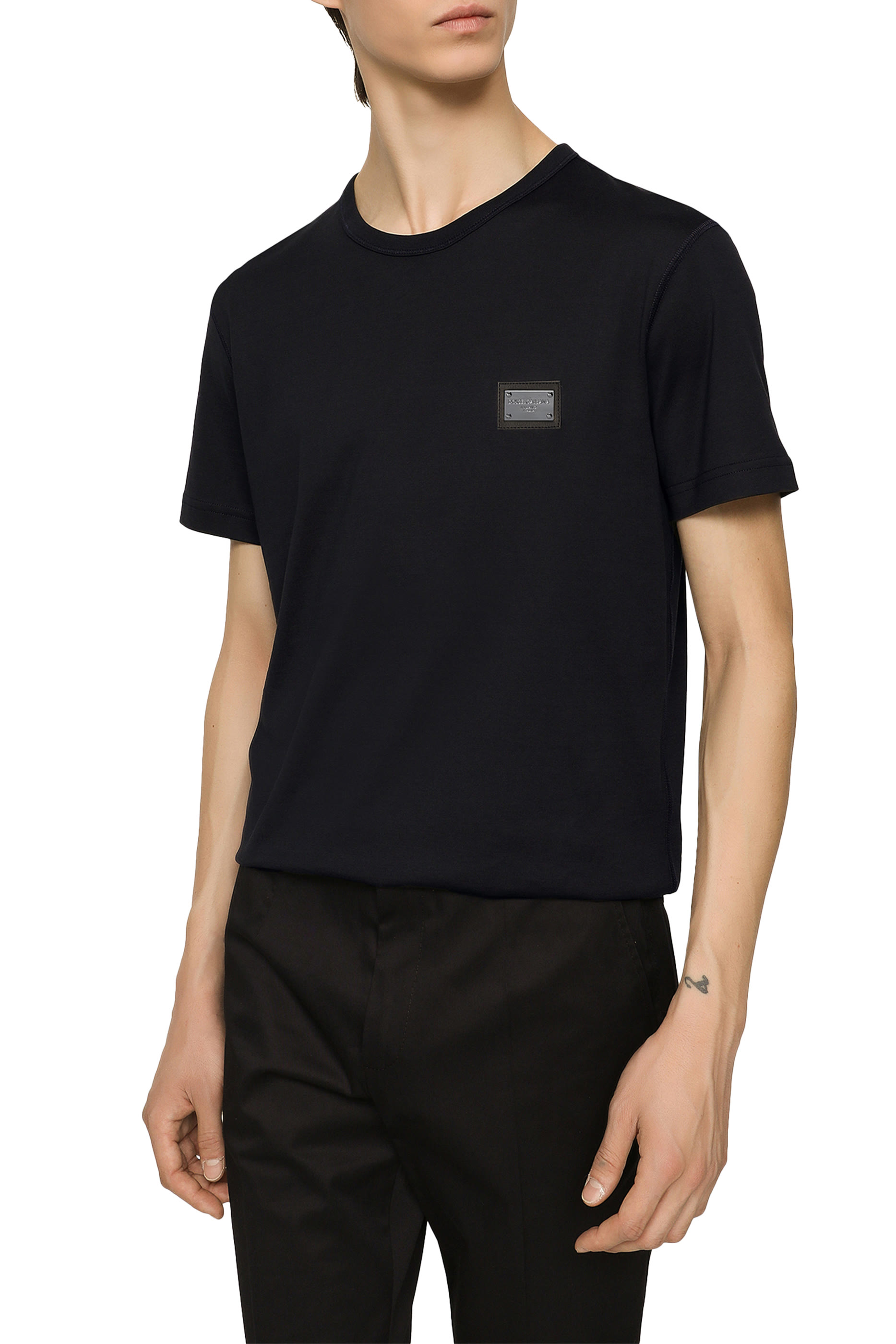 Cotton T-Shirt with Branded Tag