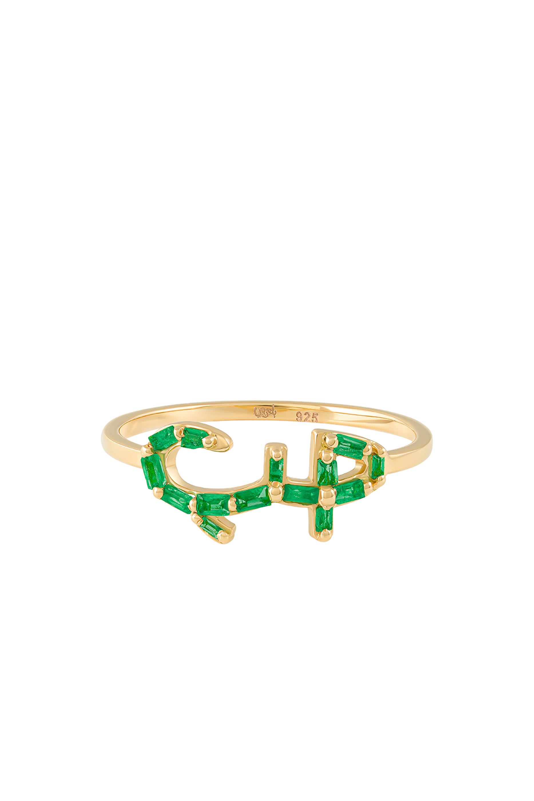 HOBB &ldquo;Love&rdquo; Ring, 18K Yellow Gold & Emerald