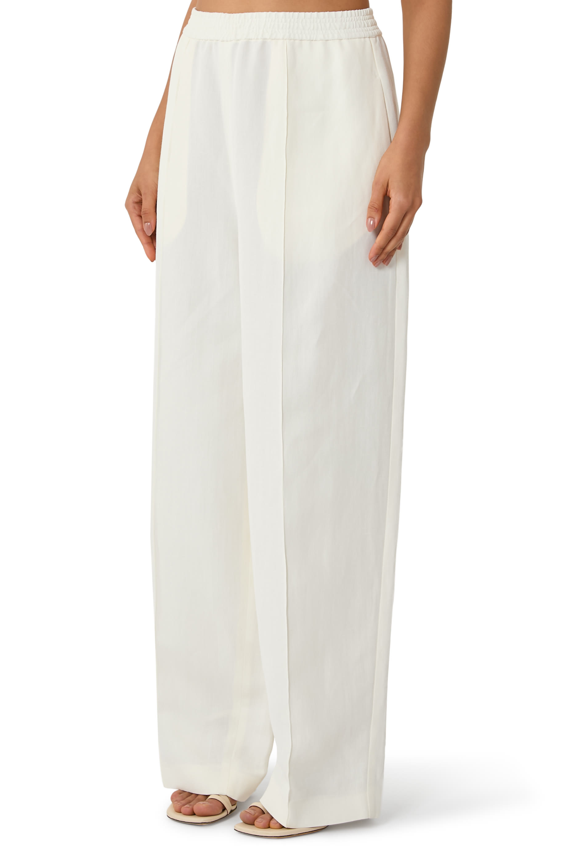 Wide-Leg Tailored Trousers