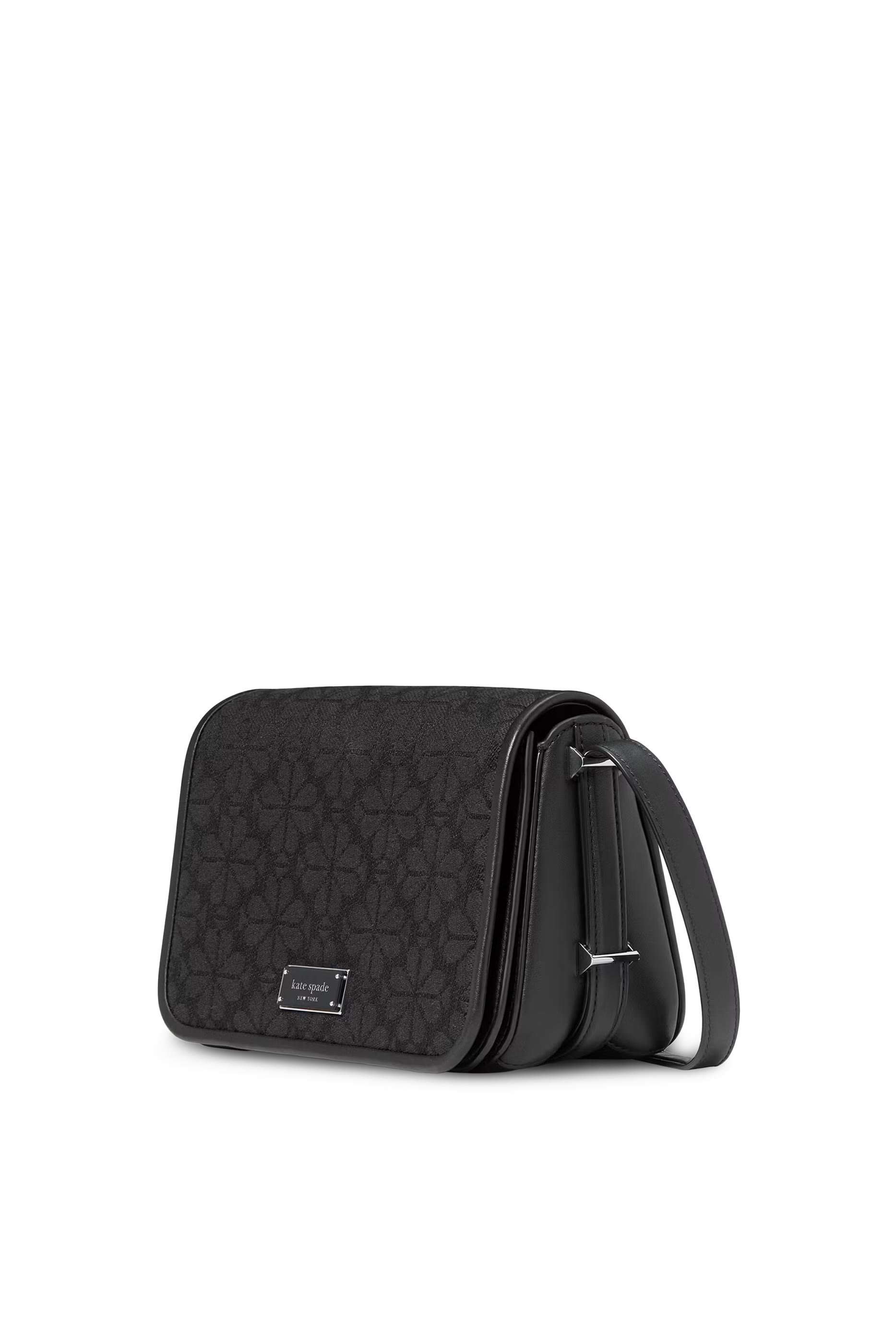 Spade Flower Jacquard Small Flap Crossbody Bag
