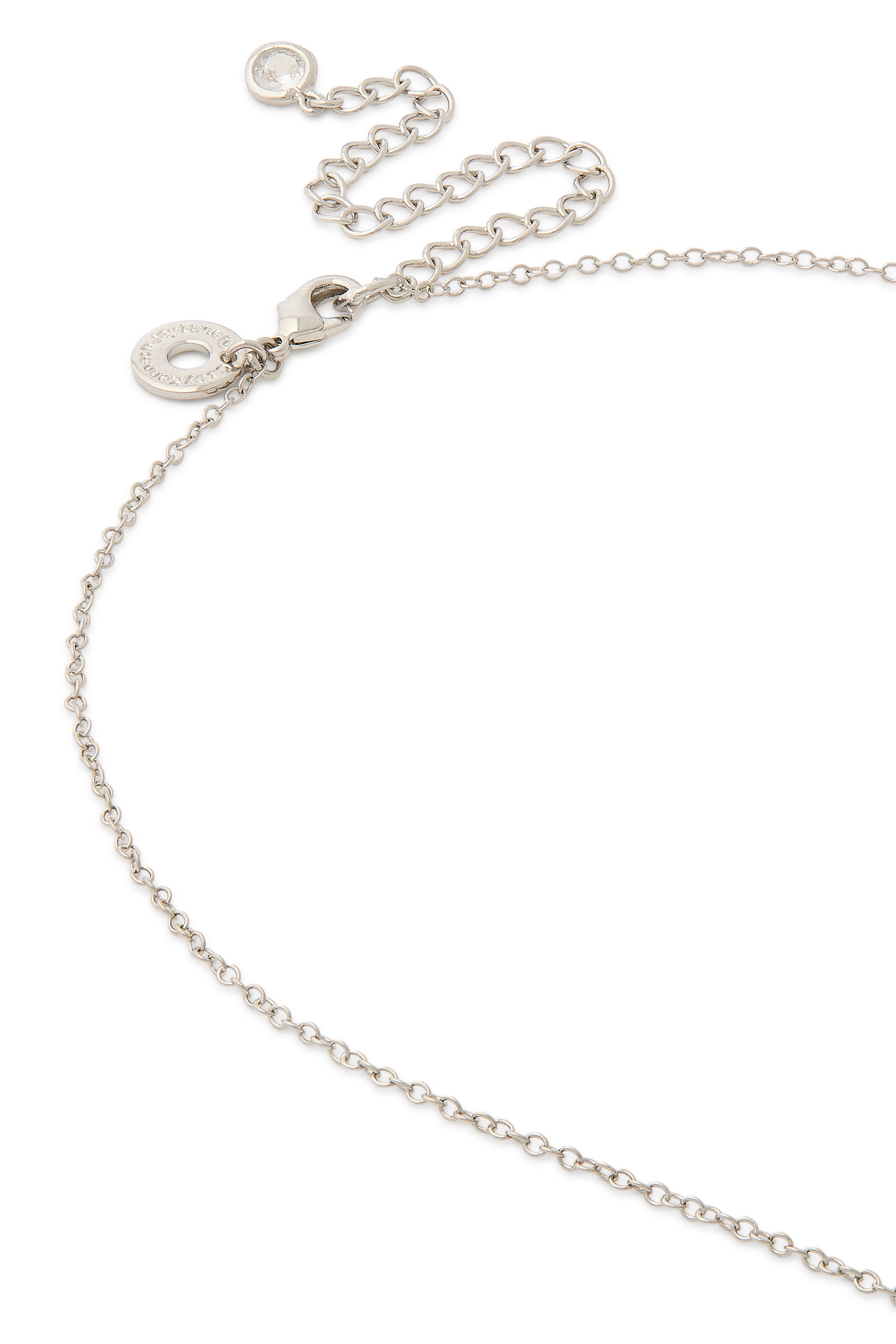 Trio Scatter Necklace, Brass, Goldplate & Cubic Zirconia