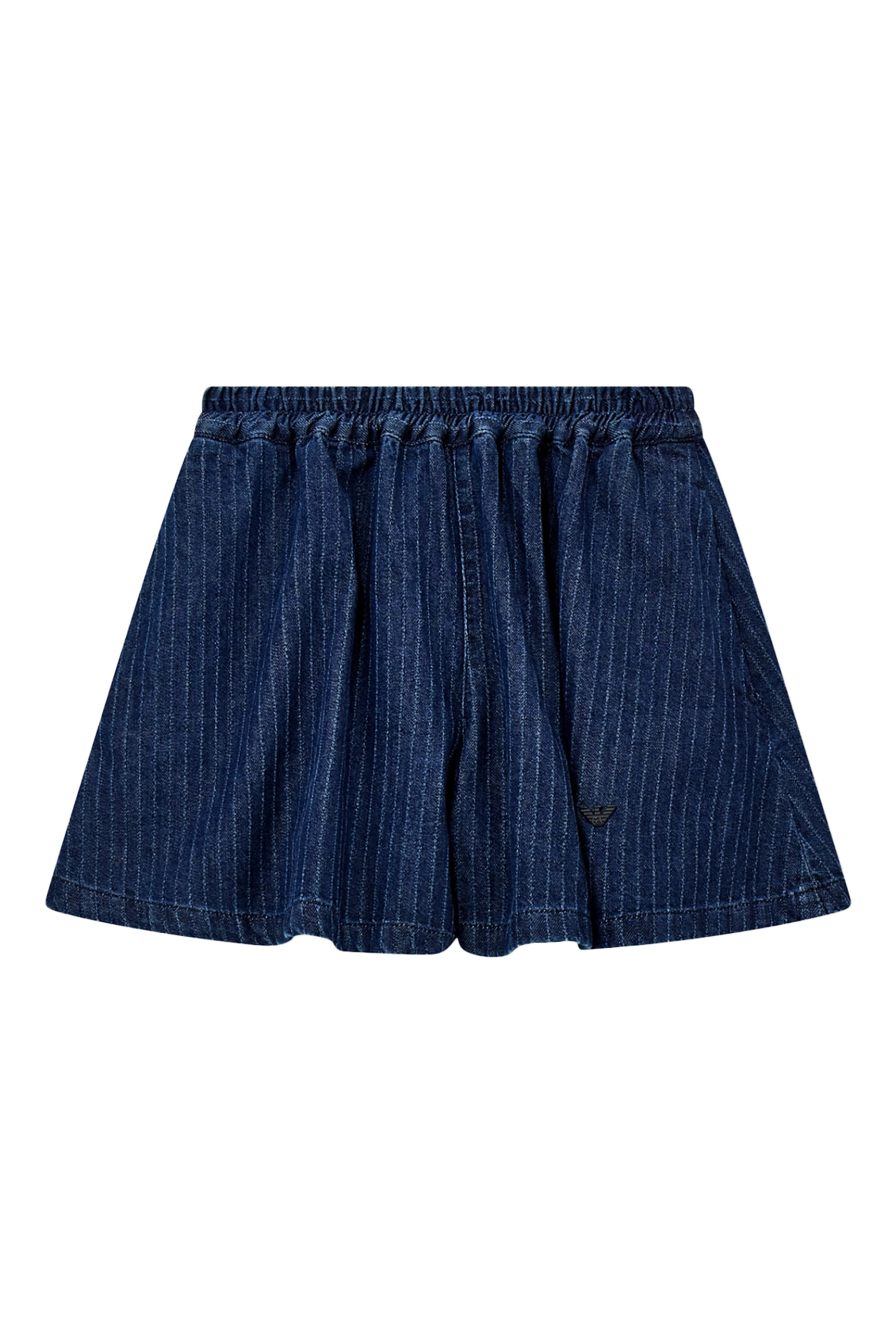 Pinstripes Denim Shorts