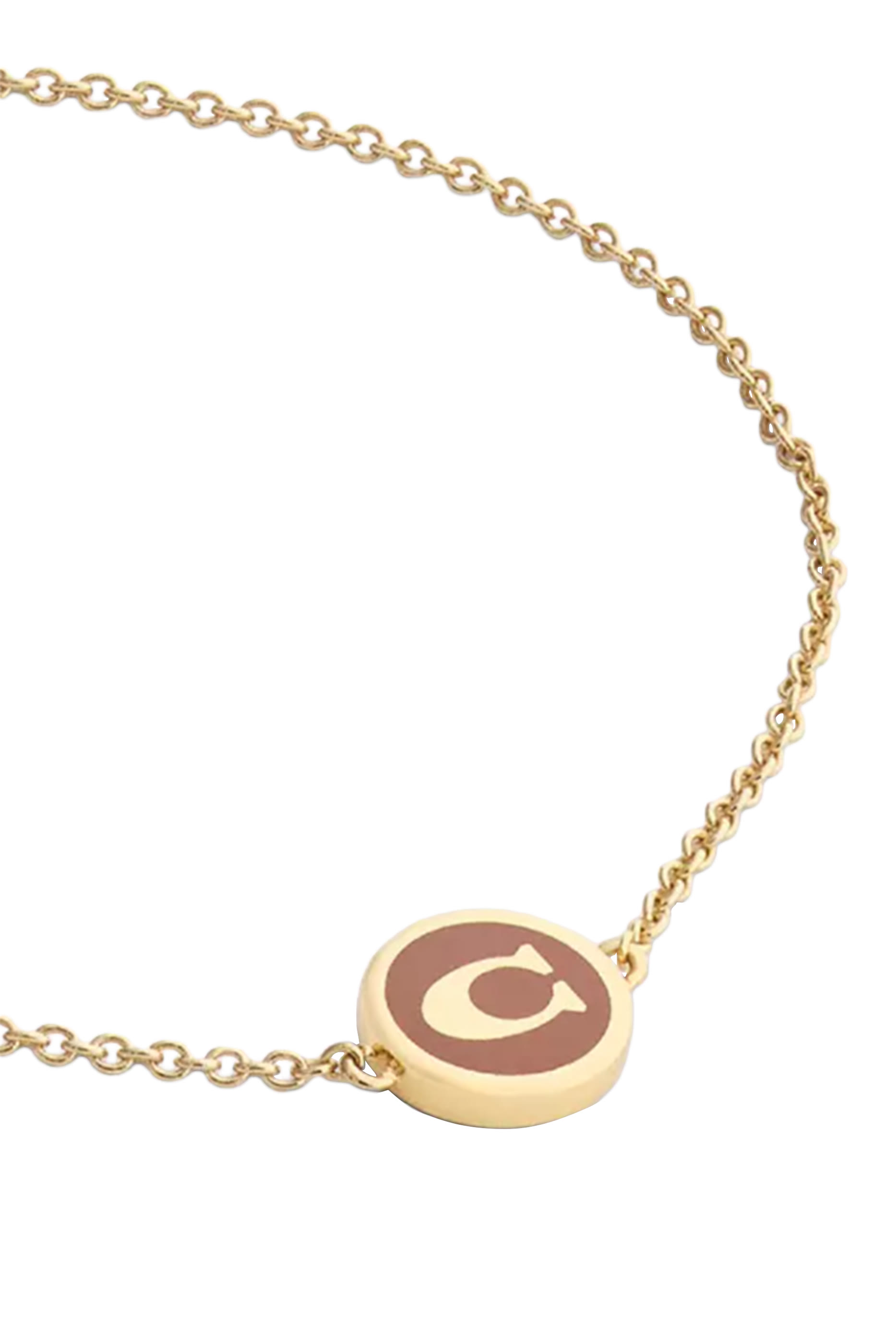 Signature C Coin Slider Bracelet, Brass & Enamel