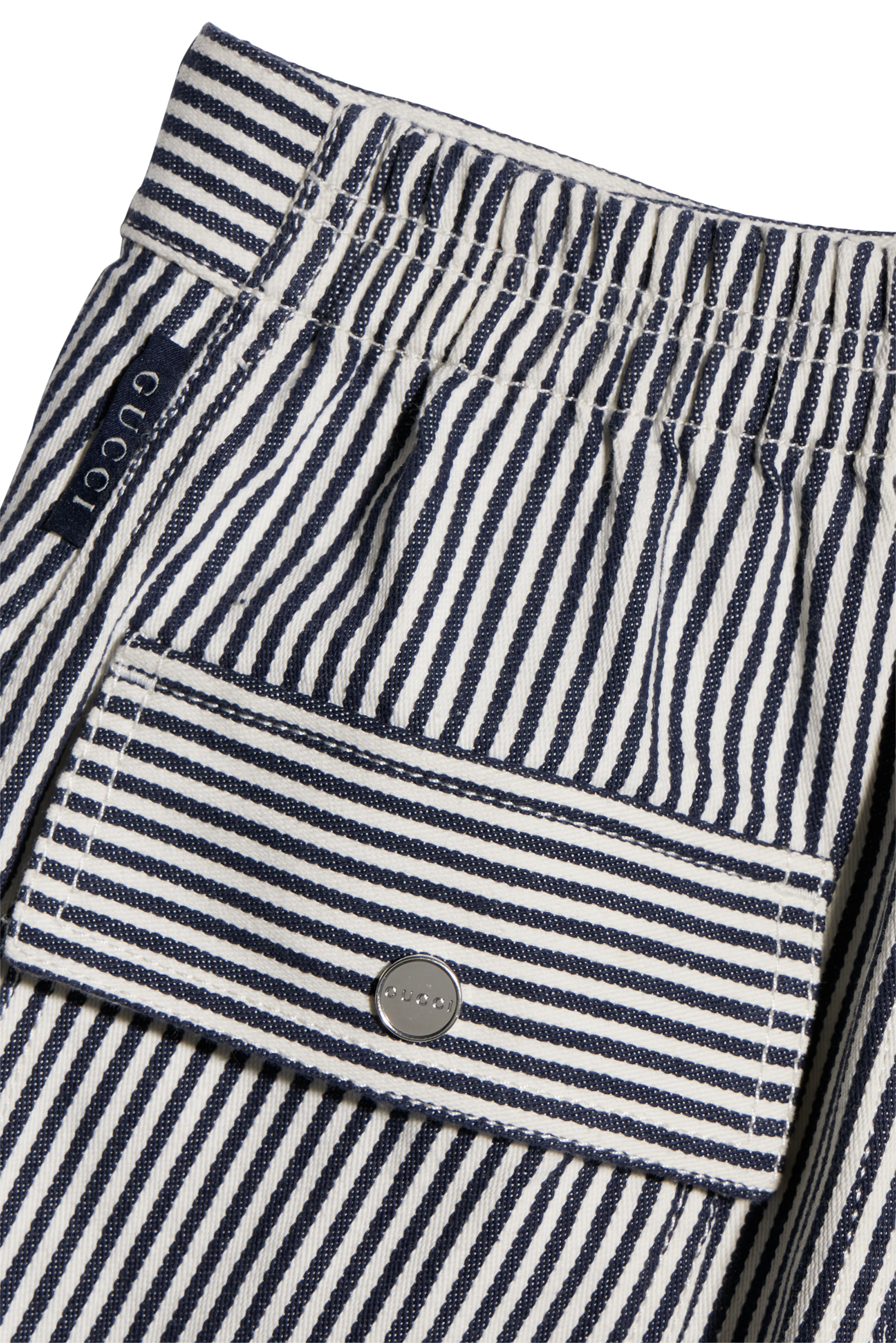 Kids Striped Denim Shorts